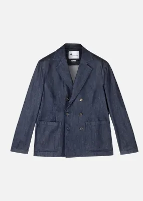 AANSONIA DENIM DOUBLE BREASTED BLAZER