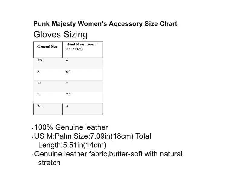 Black Leather Gloves with 2 Silver Spikes