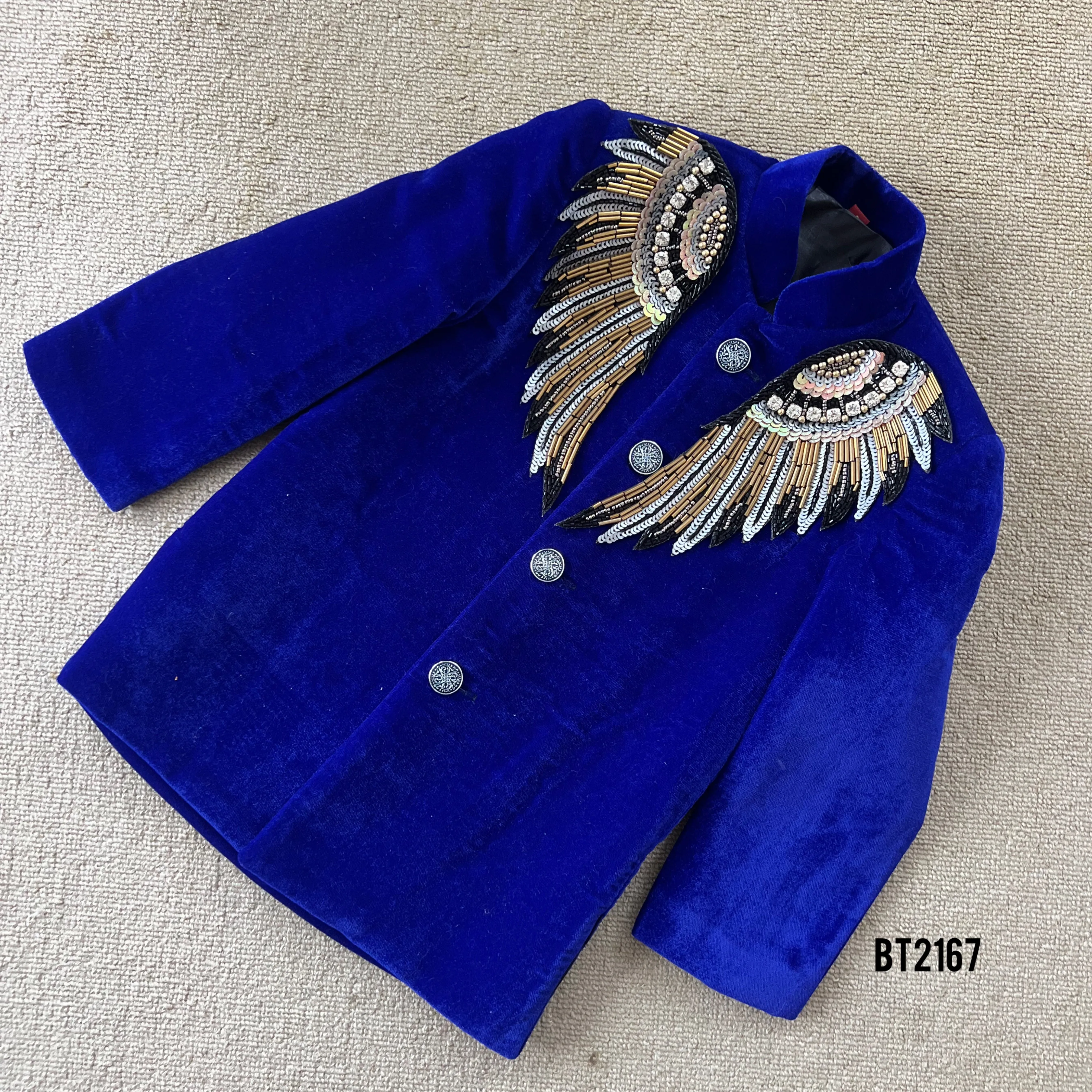 BT2167  The Regal Winged Angelic Charm Party Wear Blazer for Little Man ✨🕊️