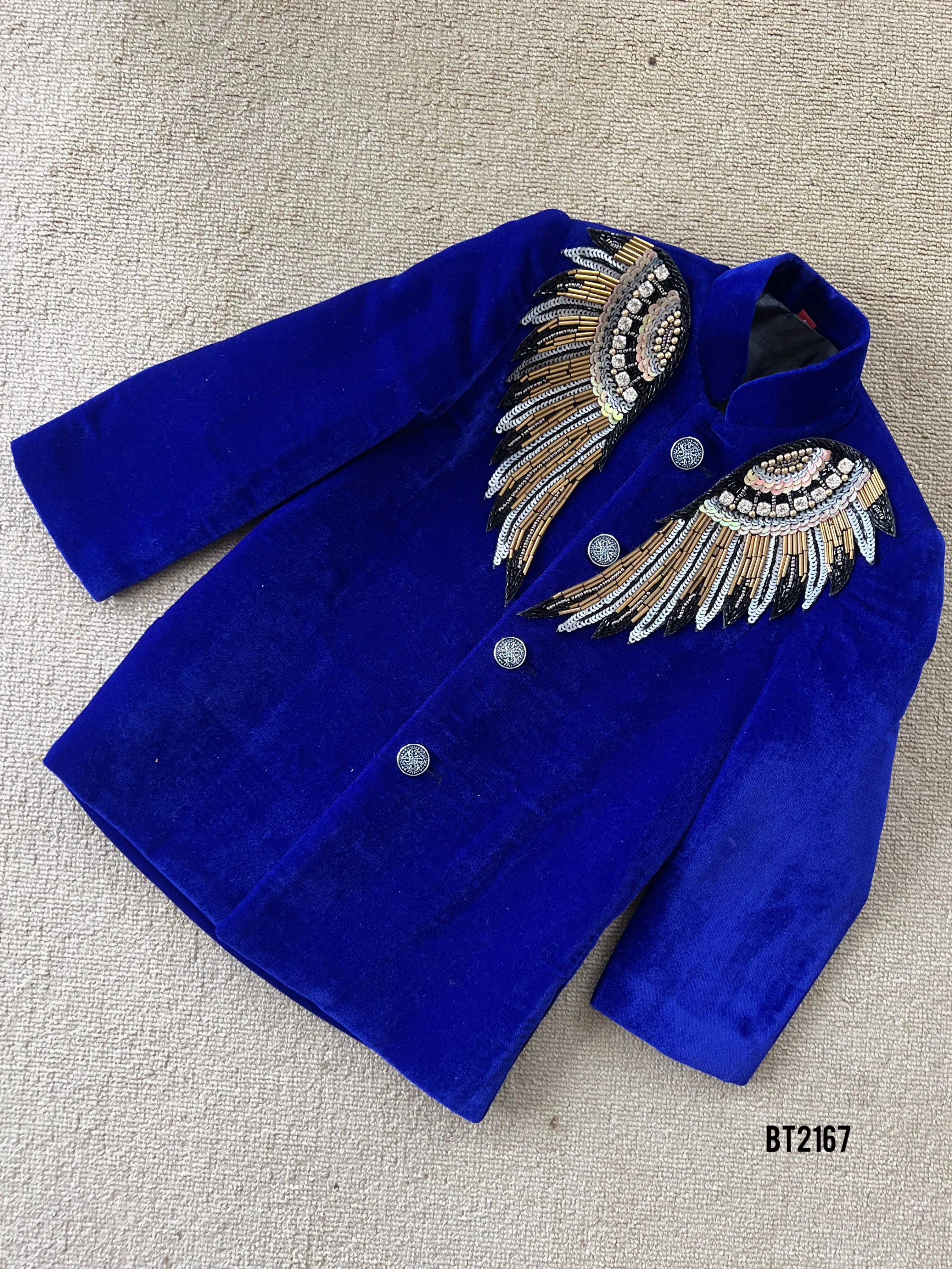 BT2167  The Regal Winged Angelic Charm Party Wear Blazer for Little Man ✨🕊️