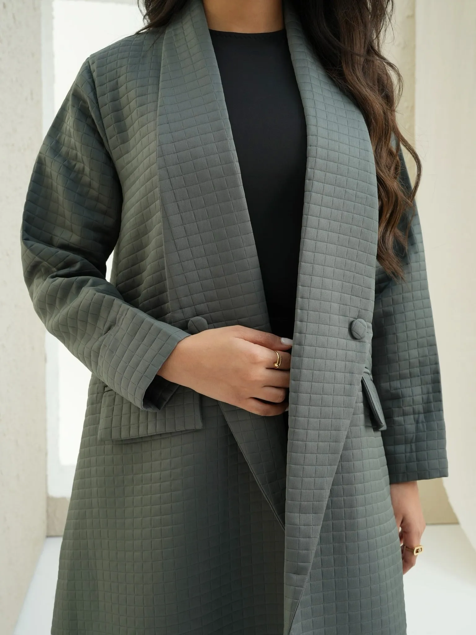 CASUAL OLIVE ABAYA #516