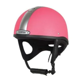 Champion Ventair Deluxe Jockey Helmet Pink/Silver