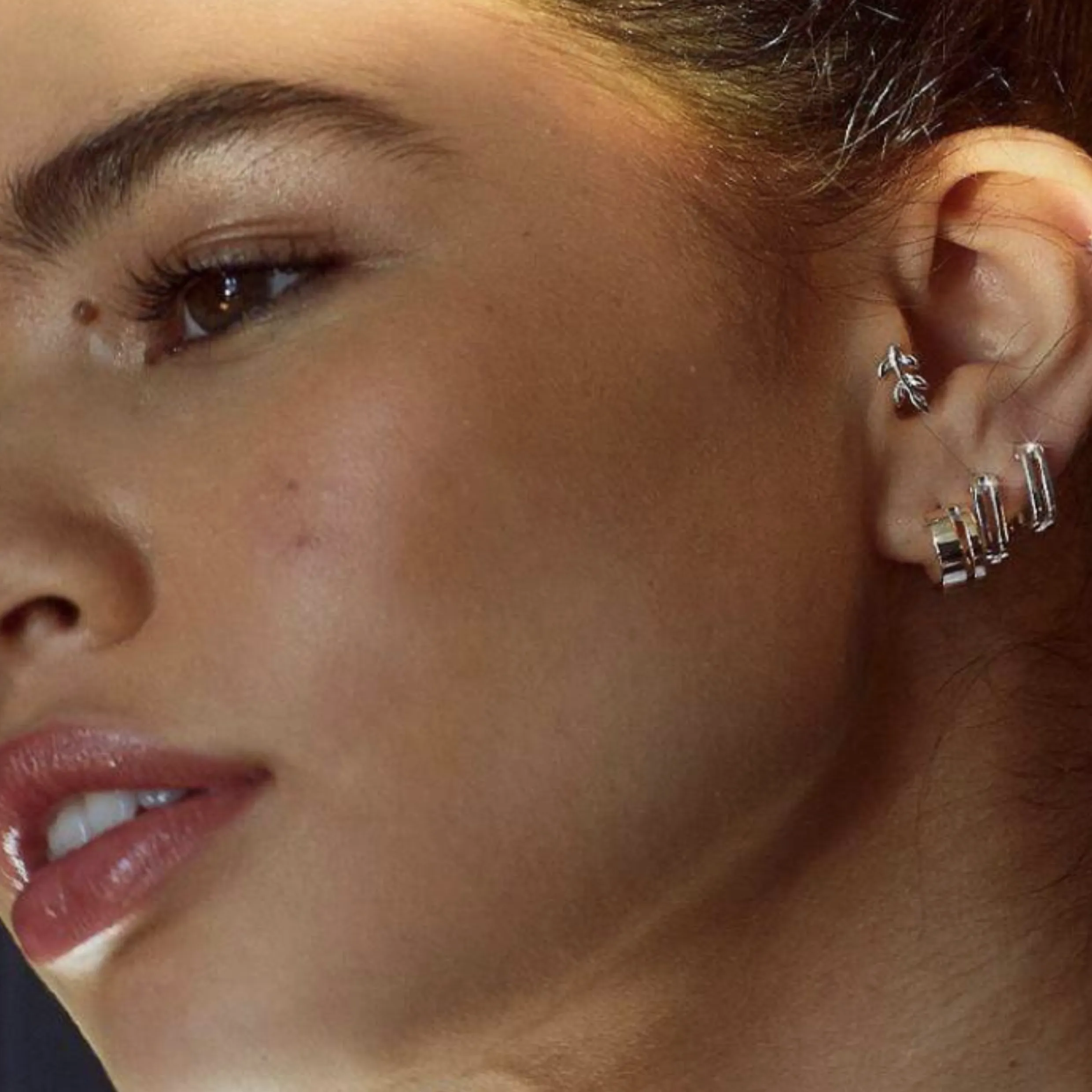 Daisy London Rupi Huggie Hoop Earrings Sterling Silver HUG16_SLV