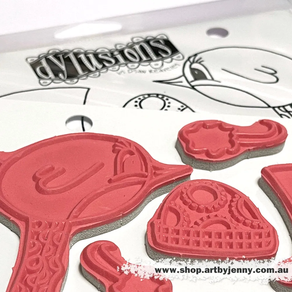 Dylusions by Dyan Reaveley - Cling Stamps - Robin Couture