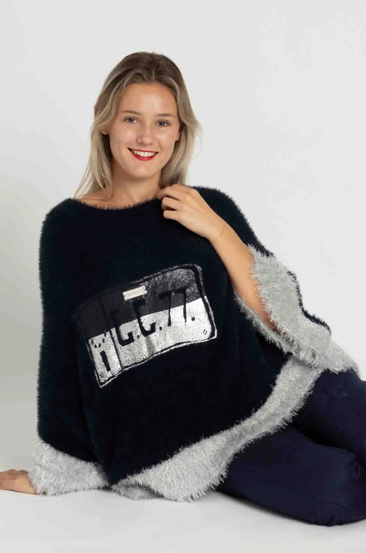Elisa Cavaletti - Super Soft Knit Poncho
