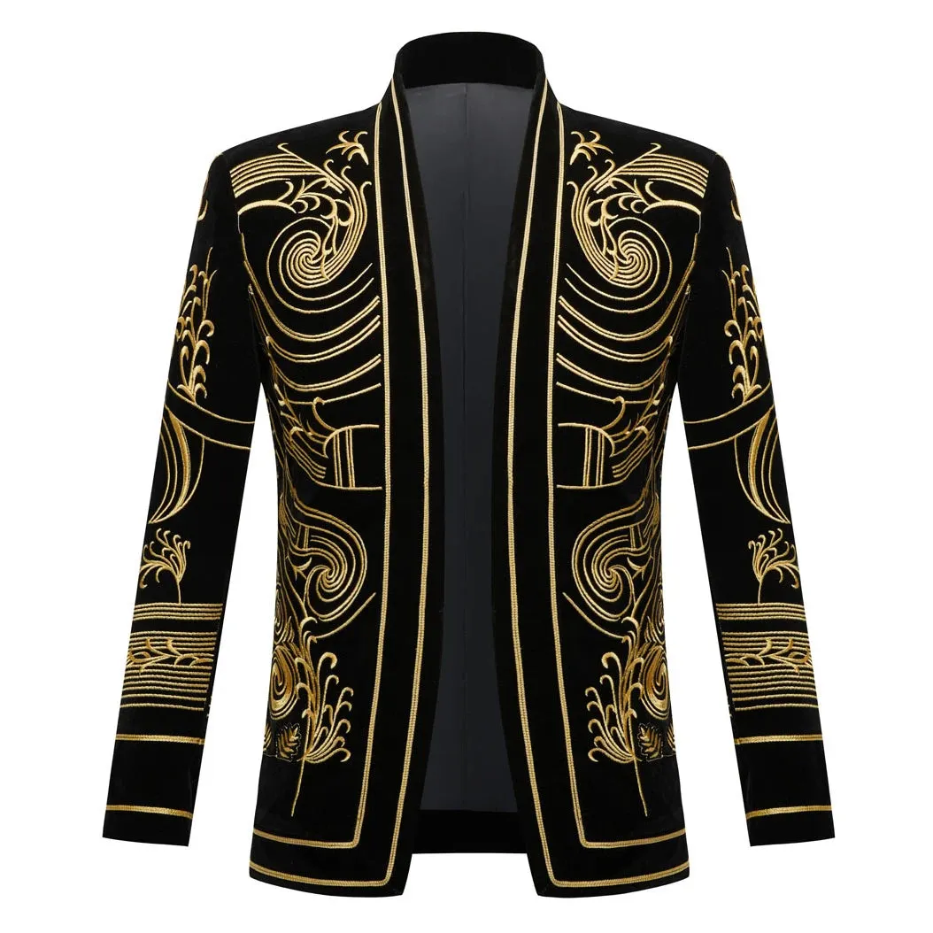 Ethnic Style Colorful Embroidery Blazer