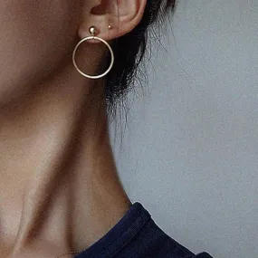 Fashion Icon Vintage Gold Color Circle  for Women Steampunk Ear Women Earring Set Party Jewelry ER032