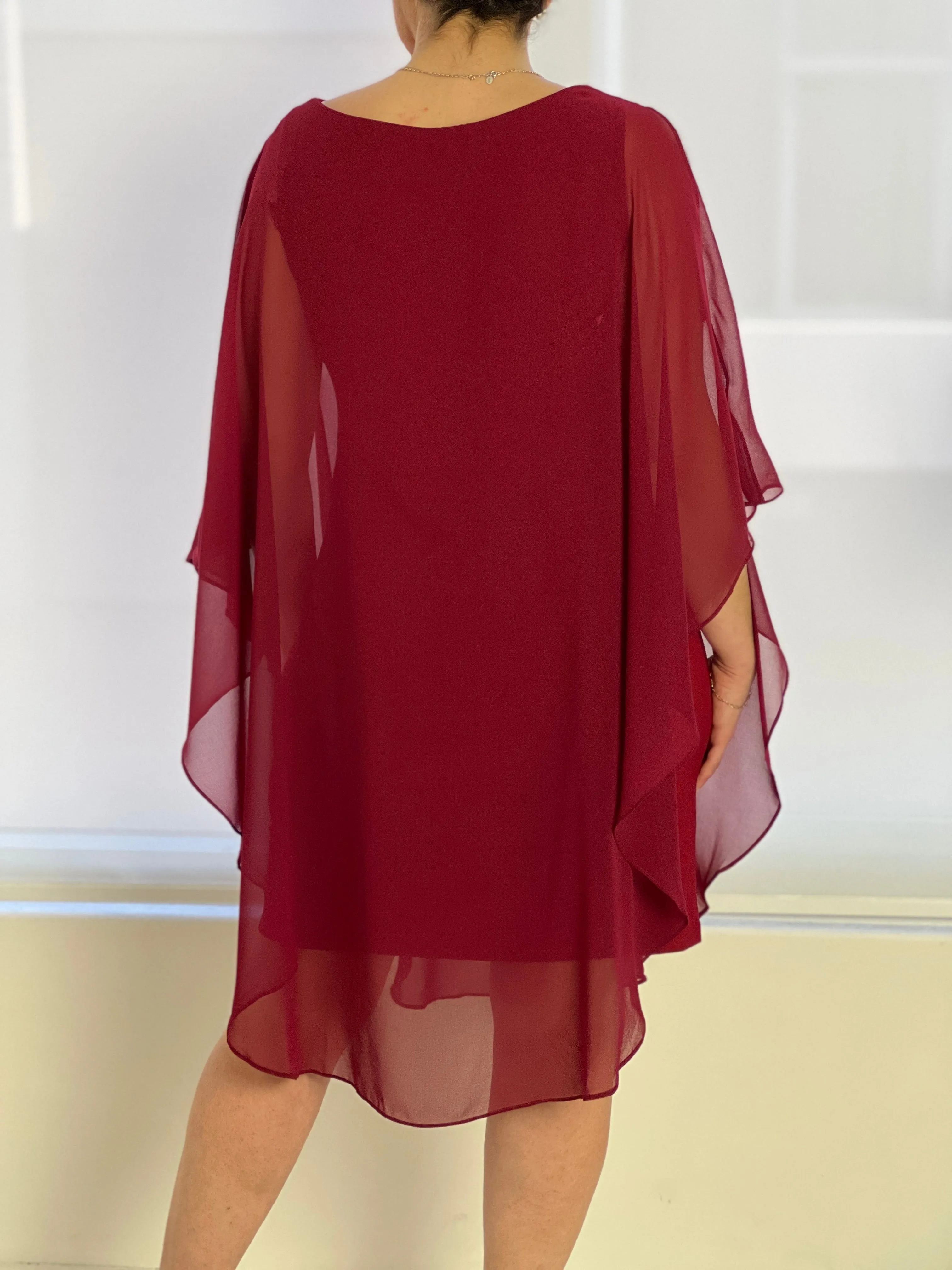 Harlow Burgundy Evening Dress