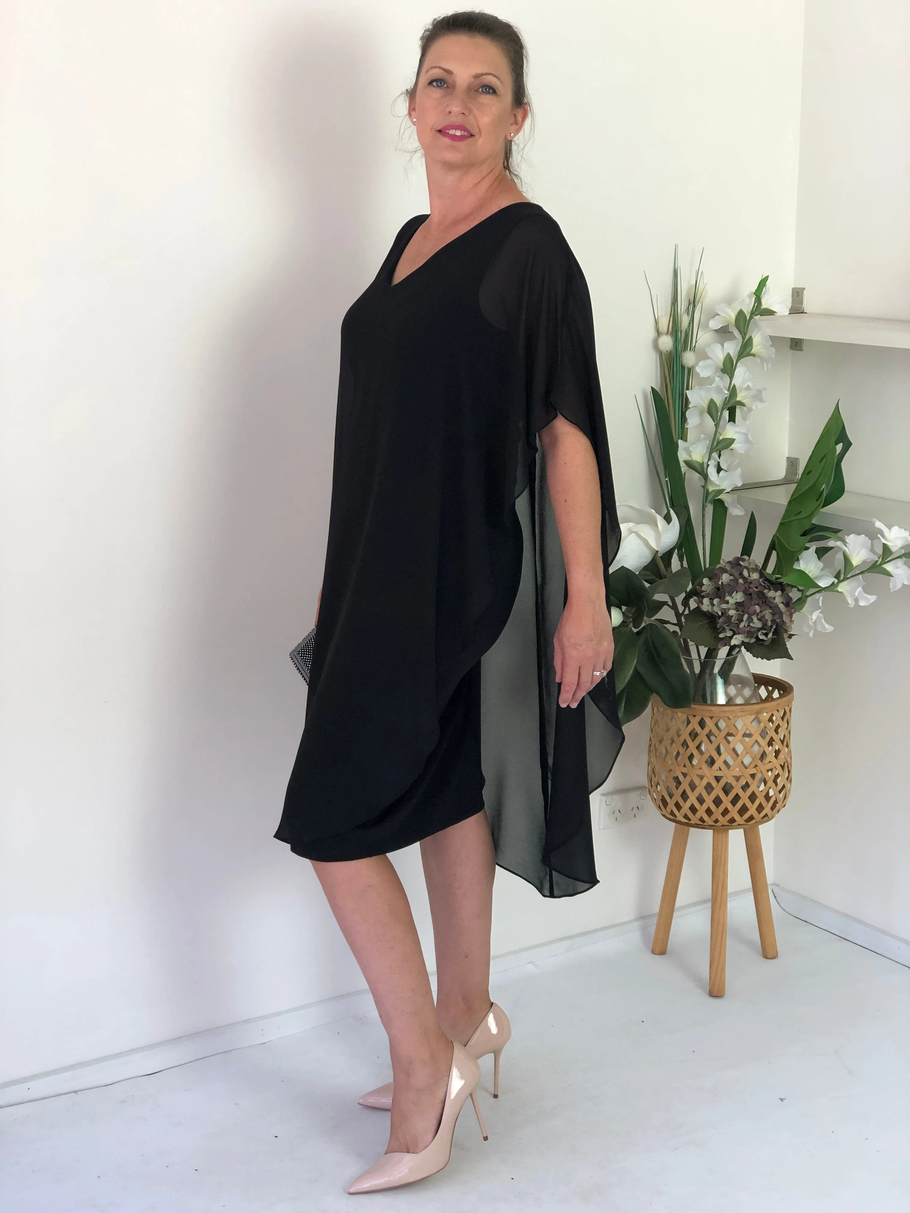 Helena Black Evening Dress