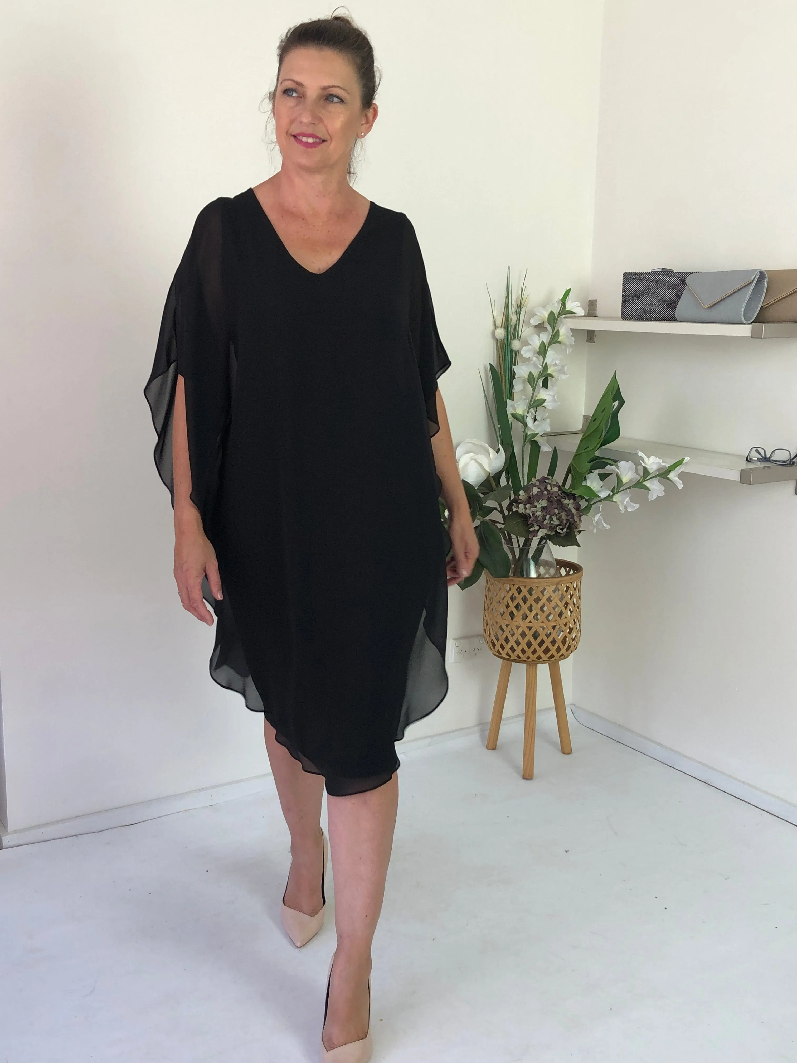 Helena Black Evening Dress