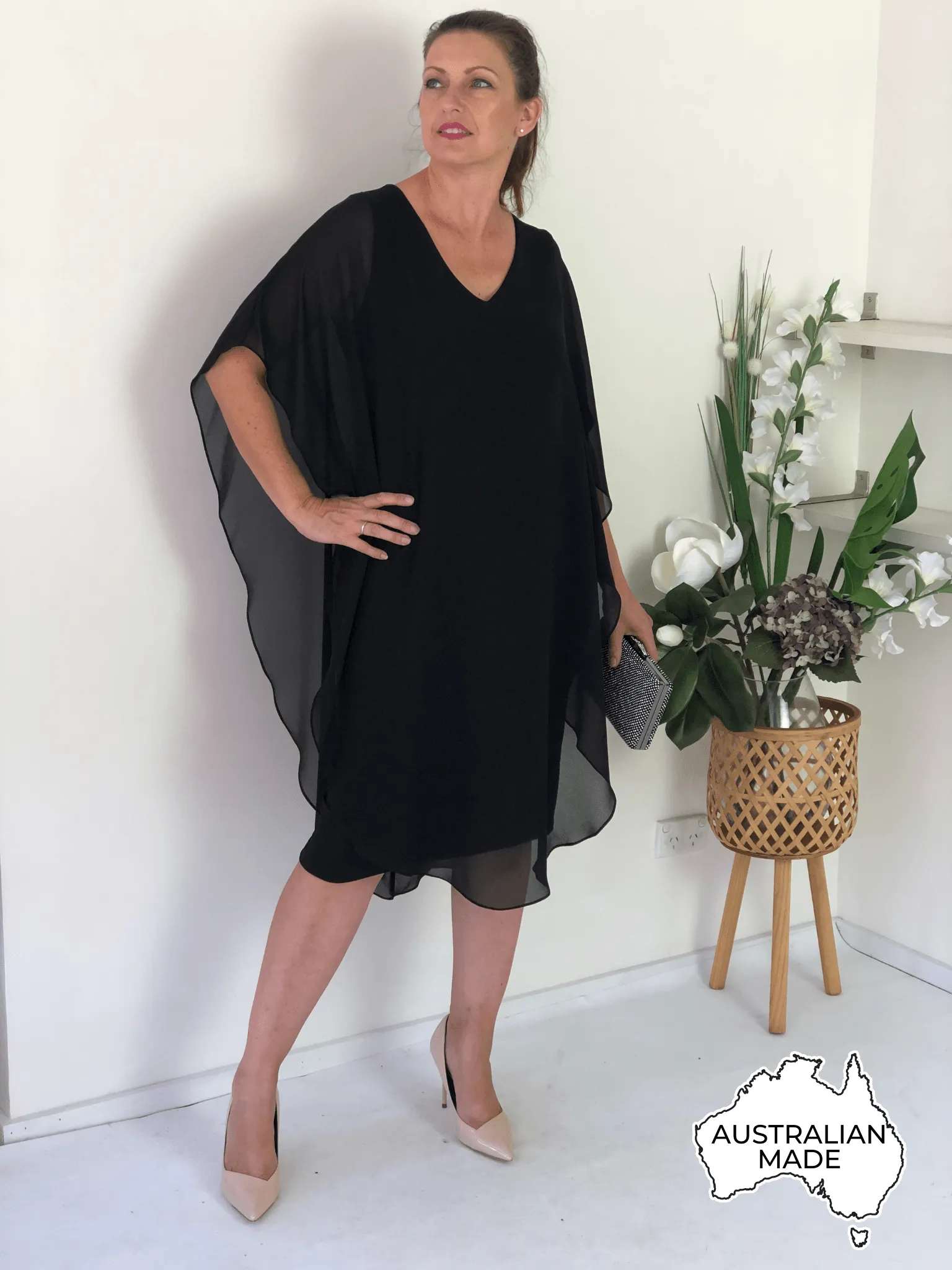 Helena Black Evening Dress