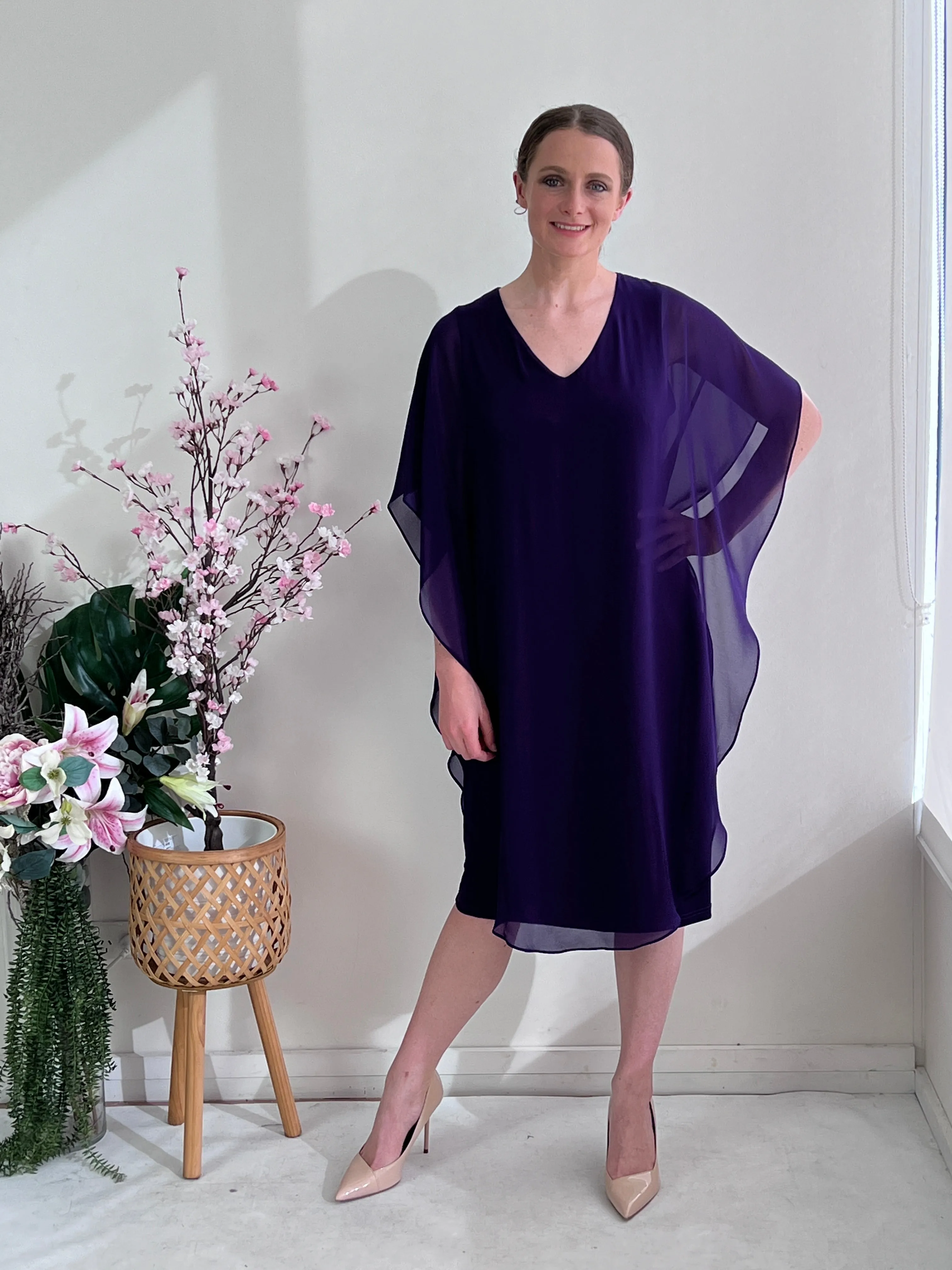 Helena Purple Evening Dress