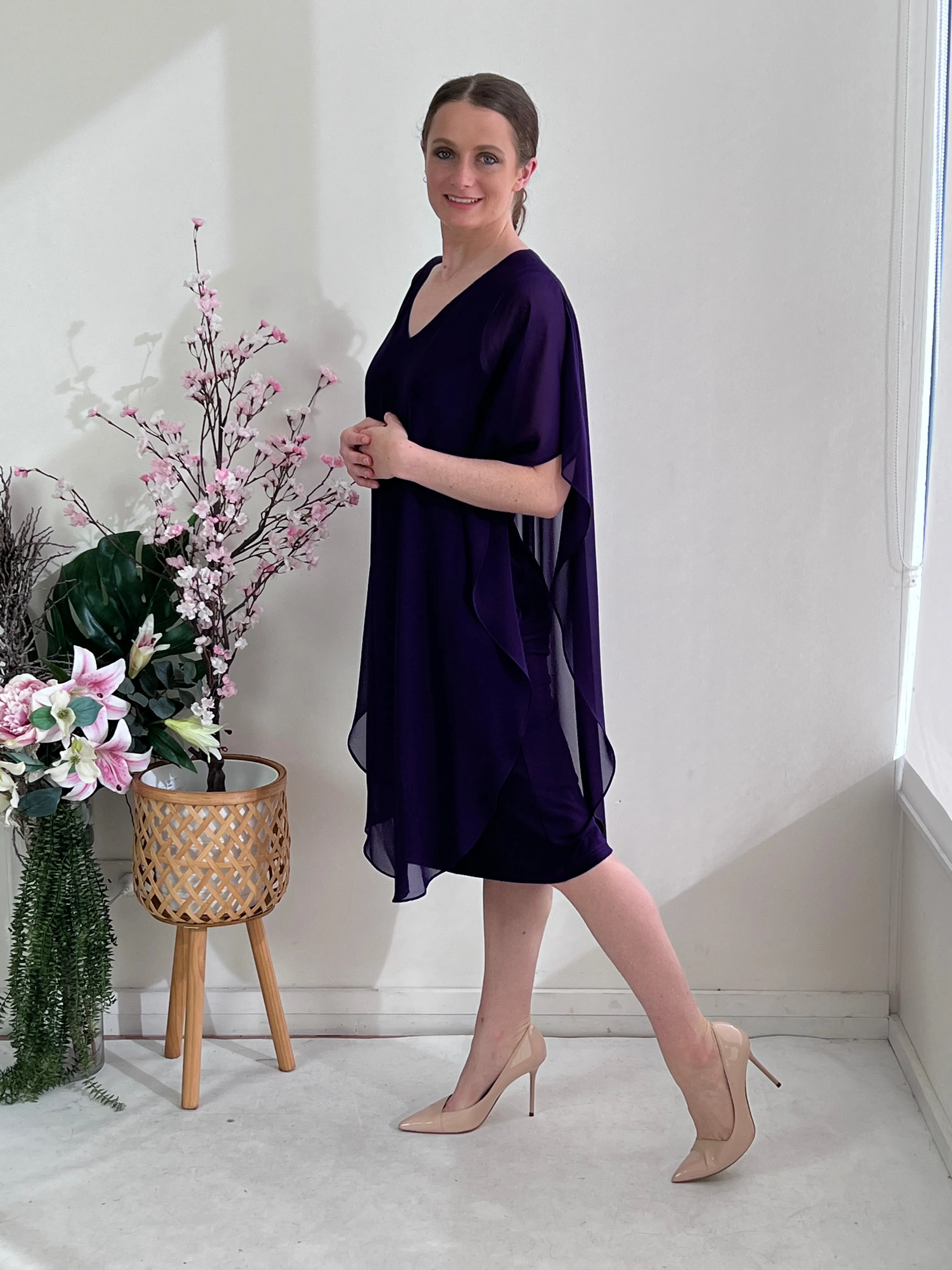 Helena Purple Evening Dress