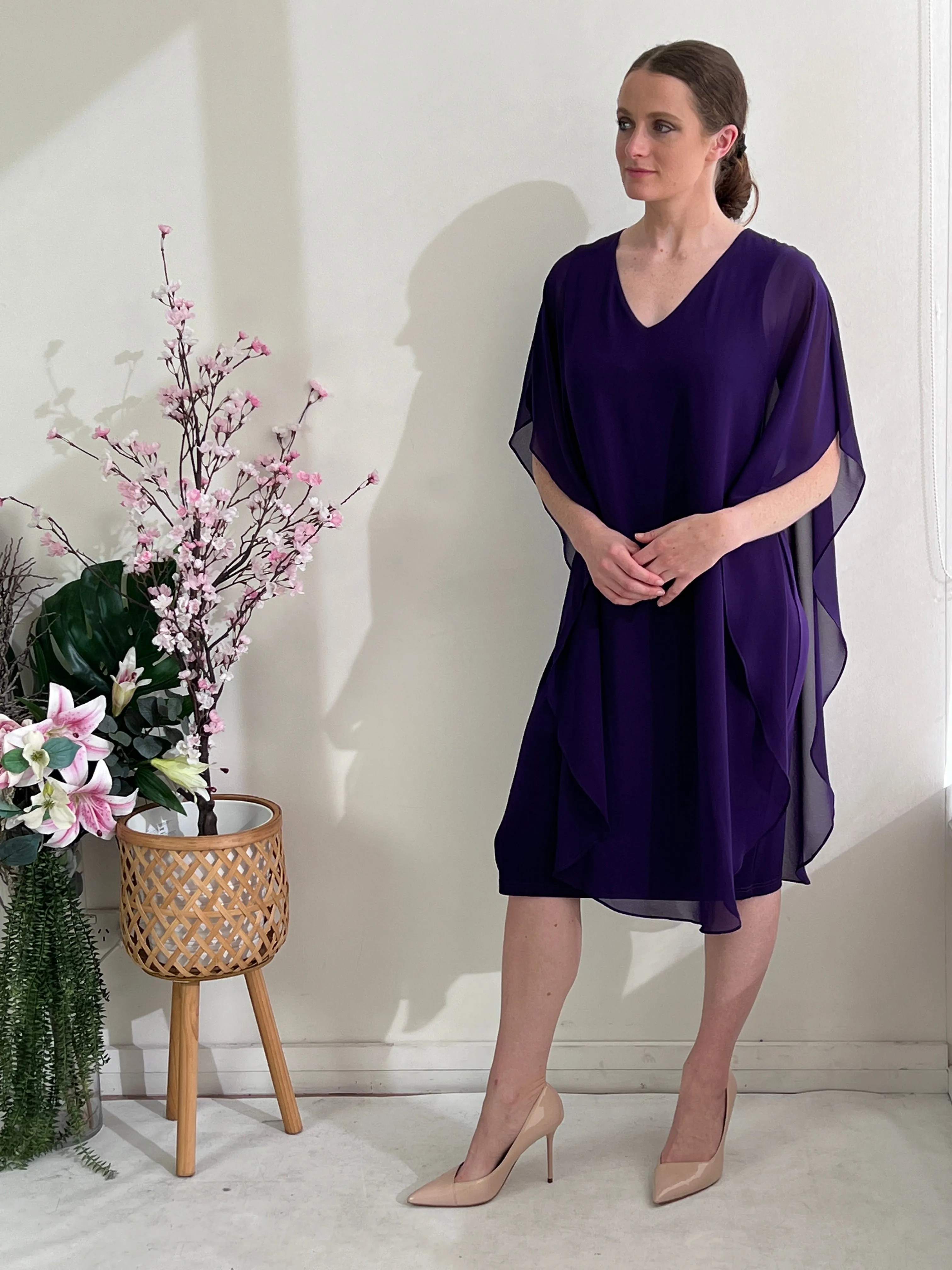 Helena Purple Evening Dress