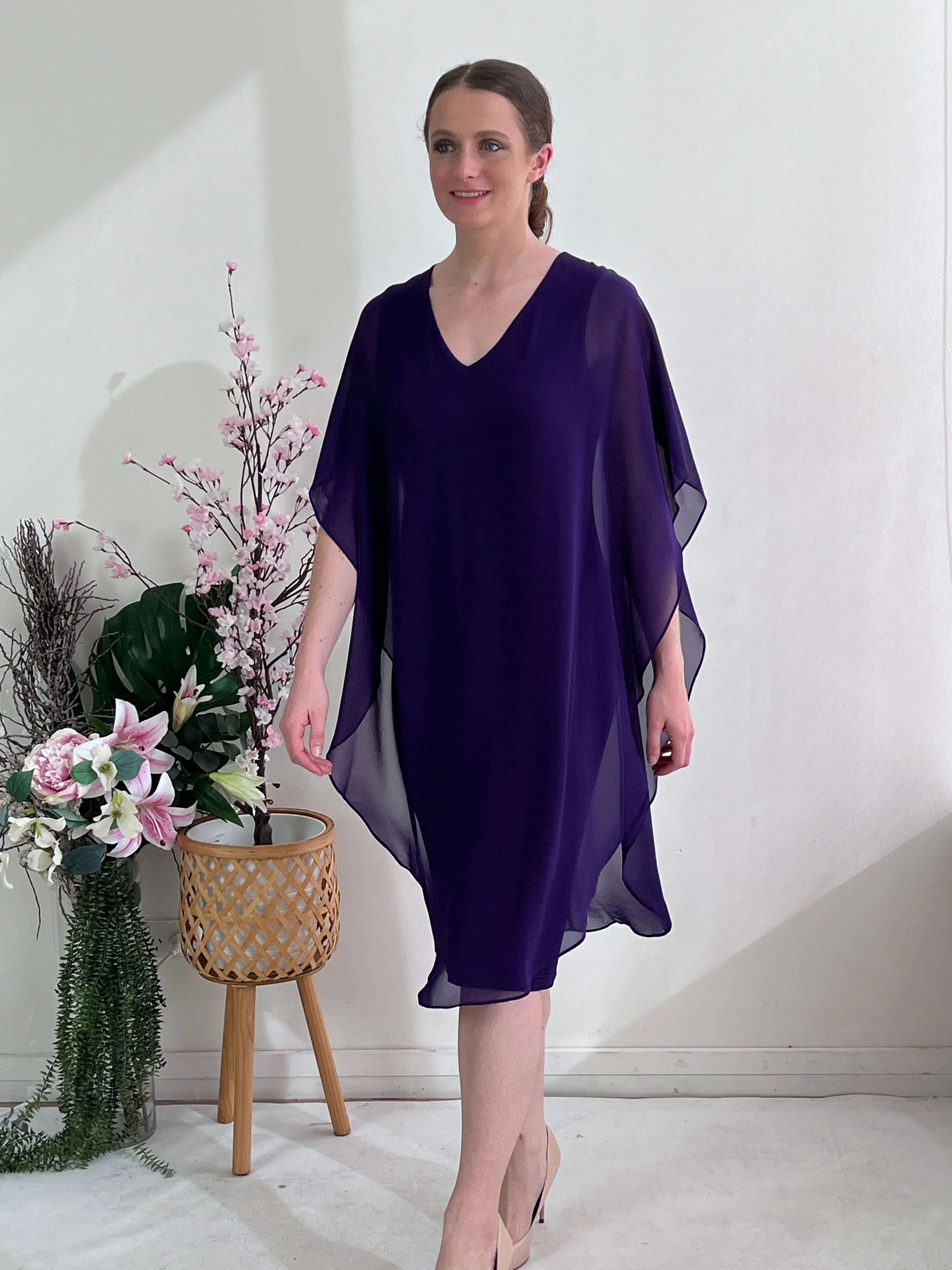 Helena Purple Evening Dress