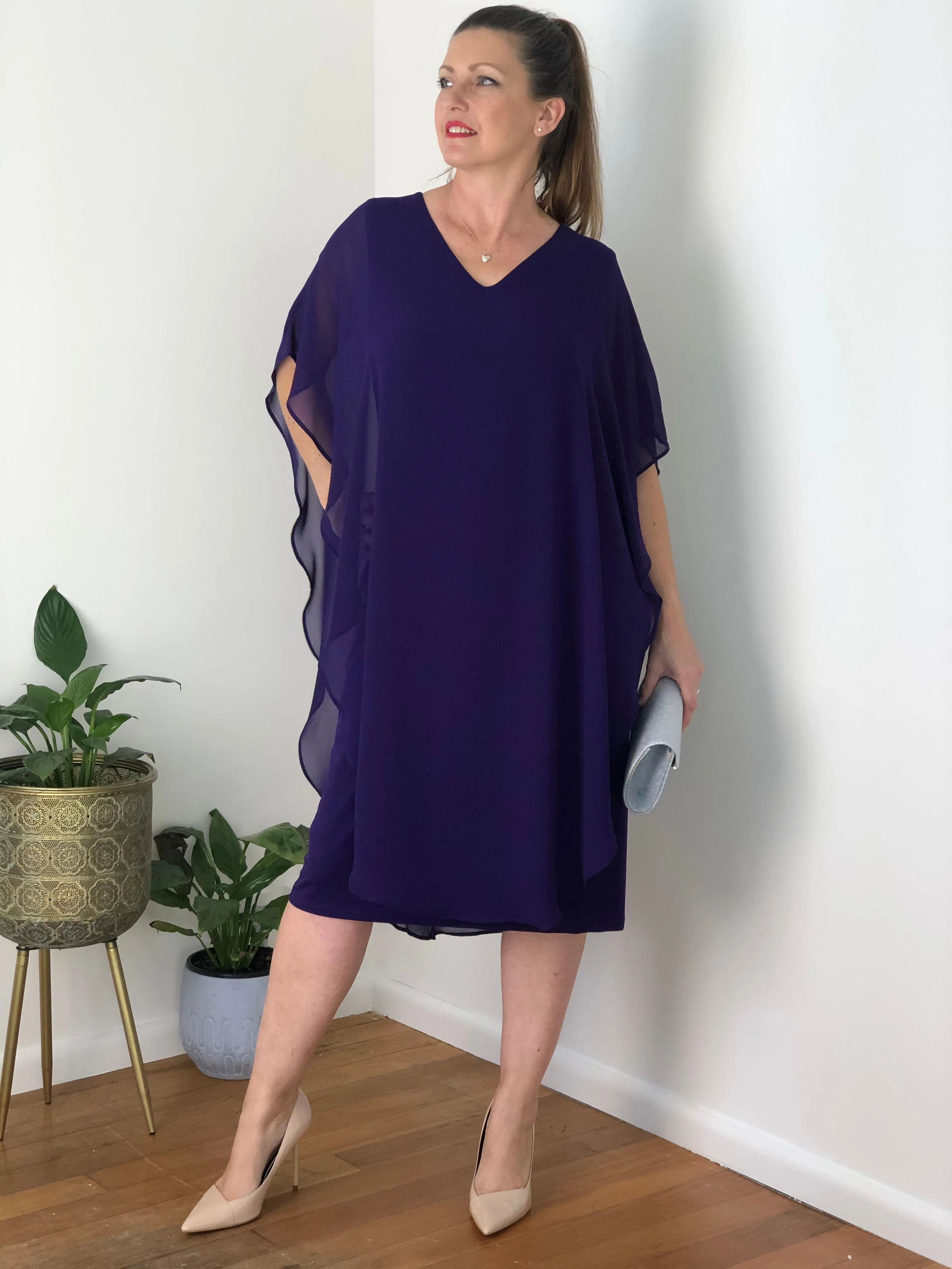 Helena Purple Evening Dress