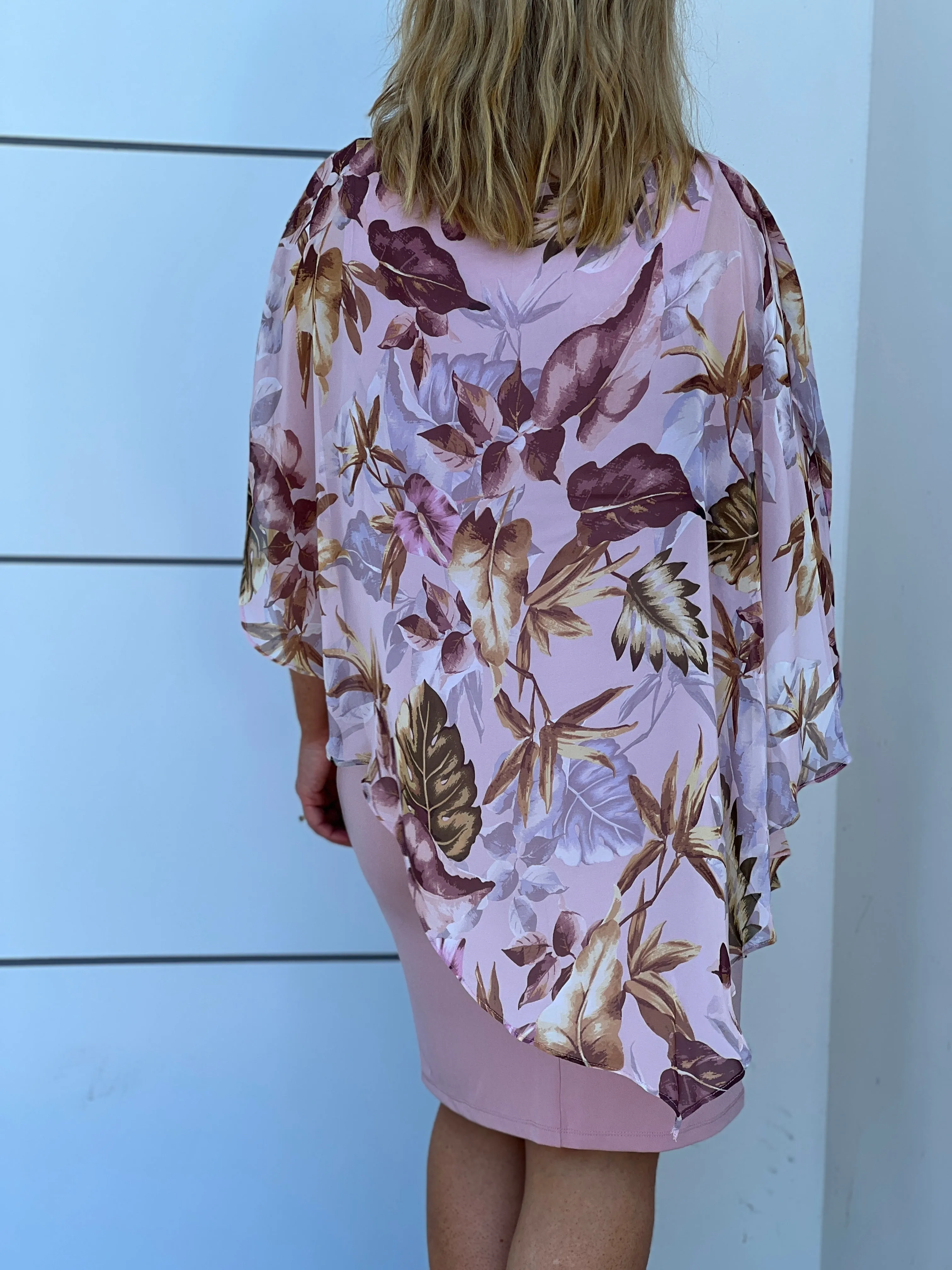 Hestia Mauve Leaf Dress