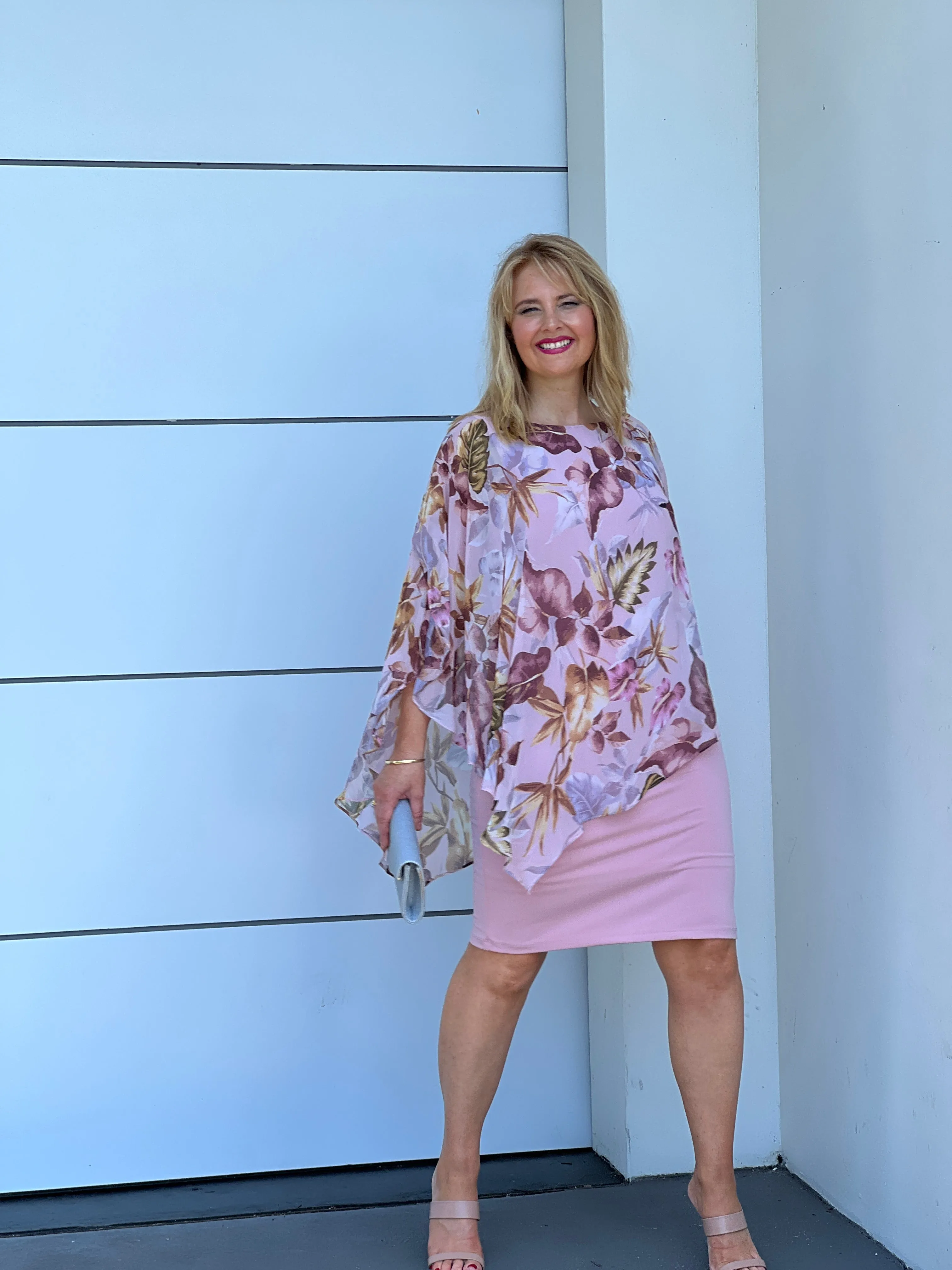 Hestia Mauve Leaf Dress