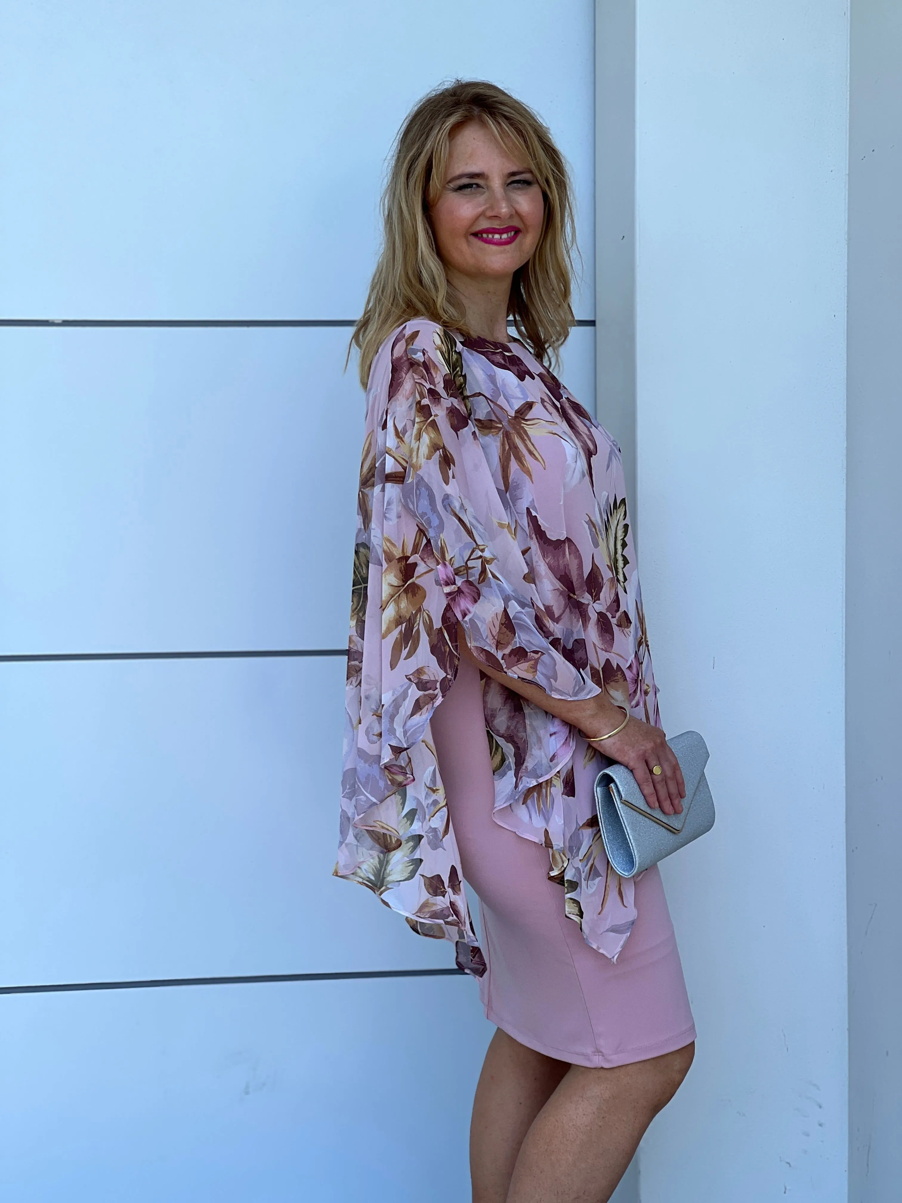 Hestia Mauve Leaf Dress