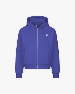 INSIDE OUT ZIP HOODIE OCEAN BLUE