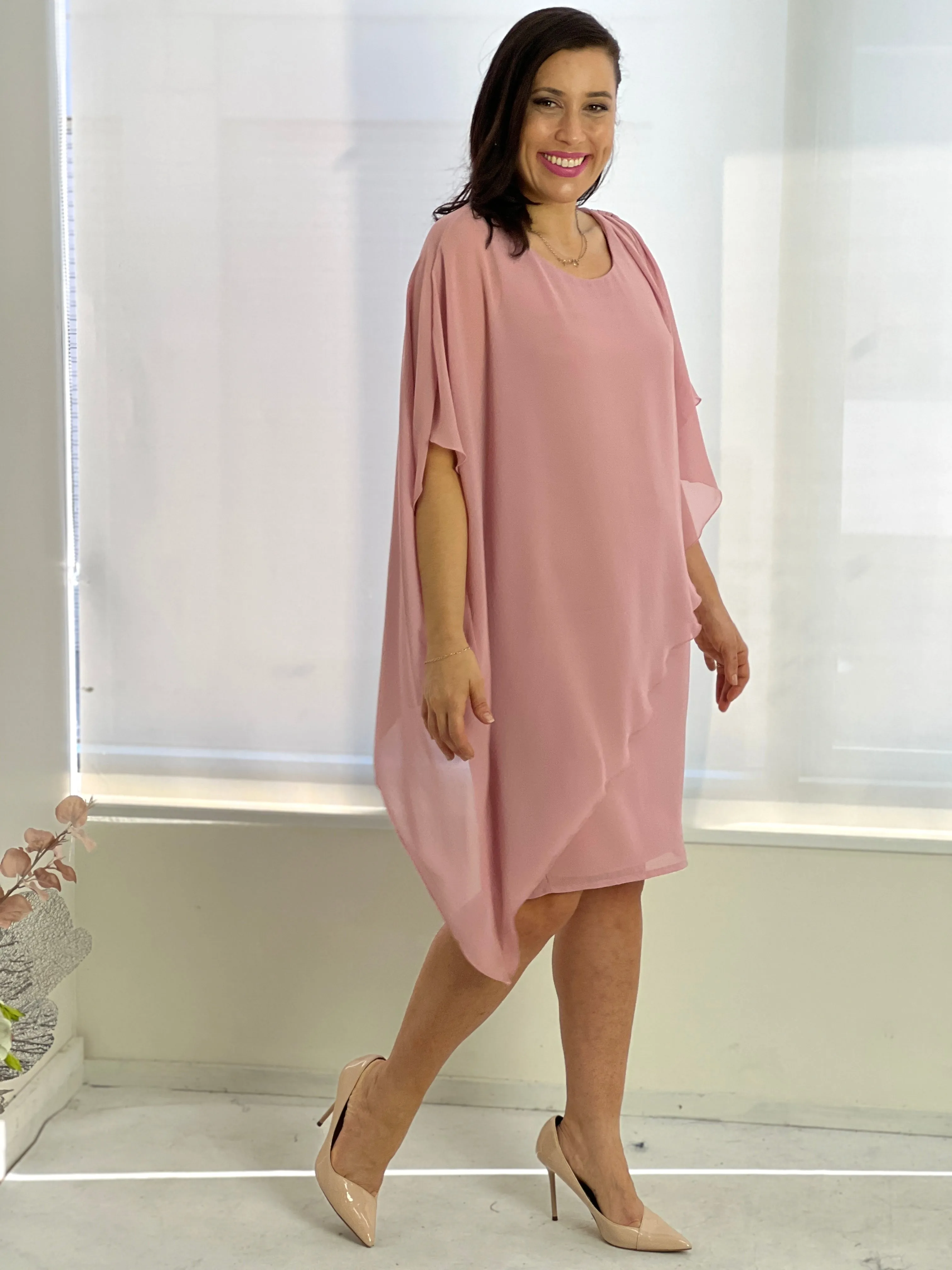 Irene Blush Evening Dress