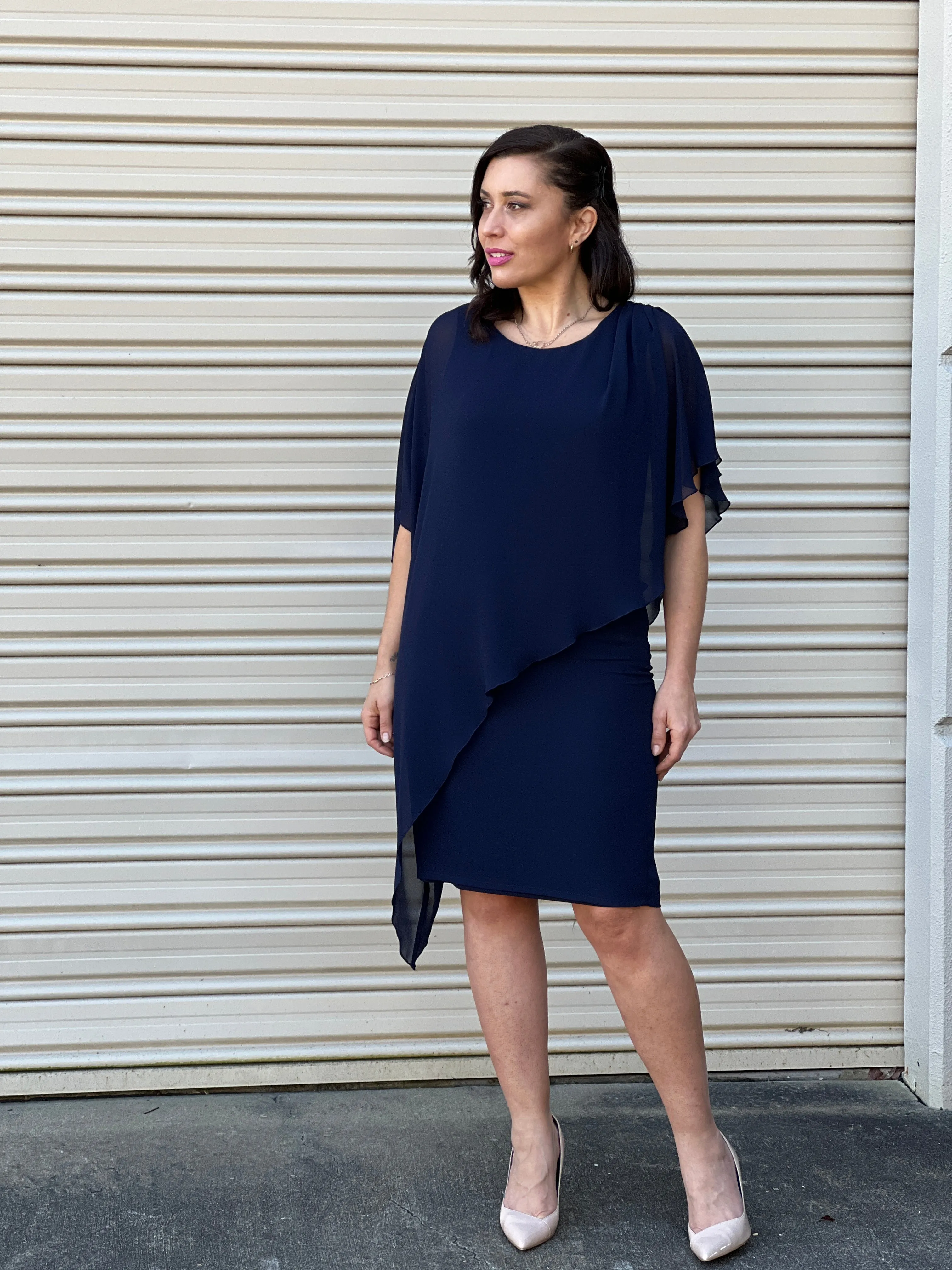 Irene Navy Evening Dress
