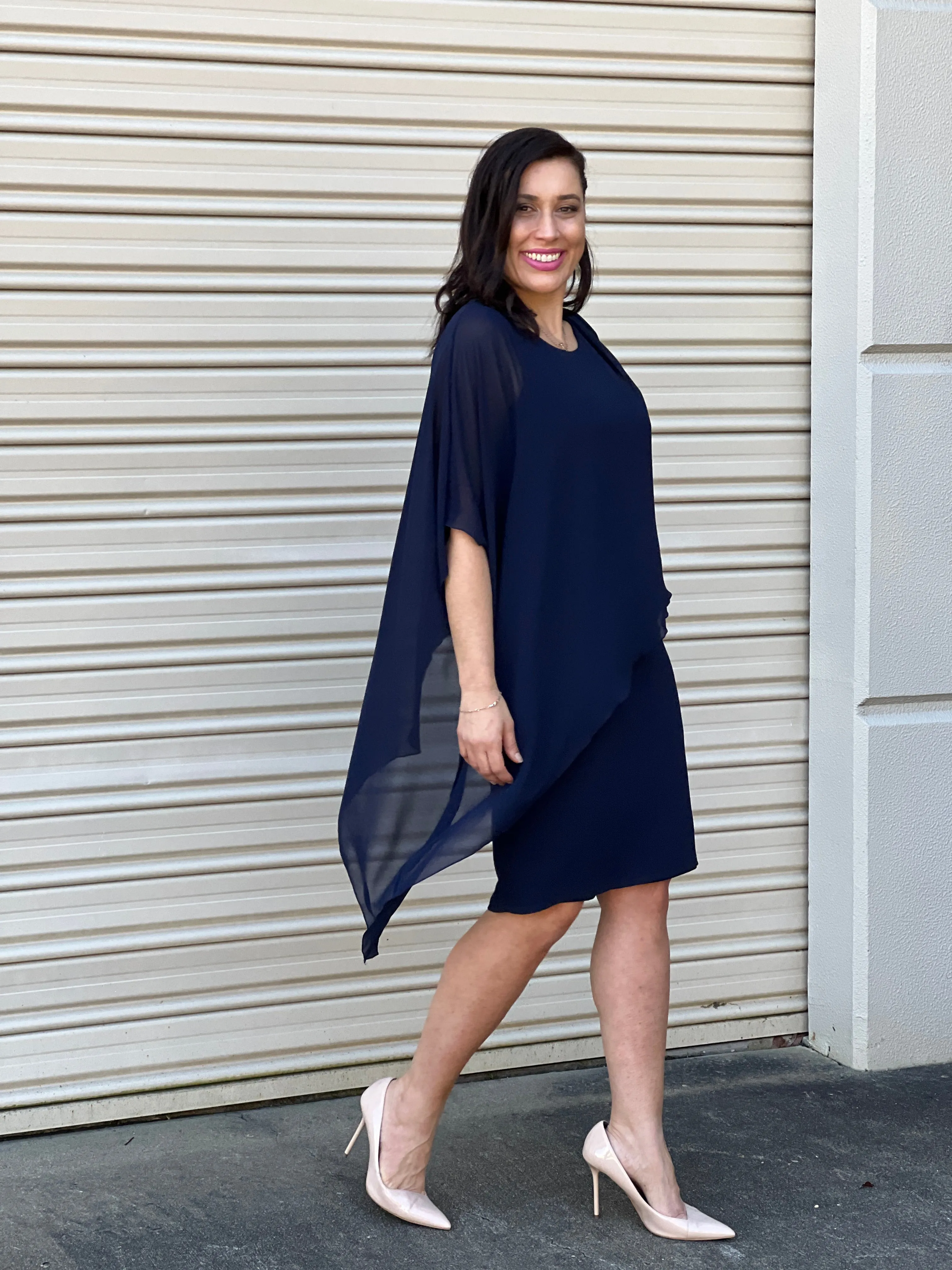 Irene Navy Evening Dress
