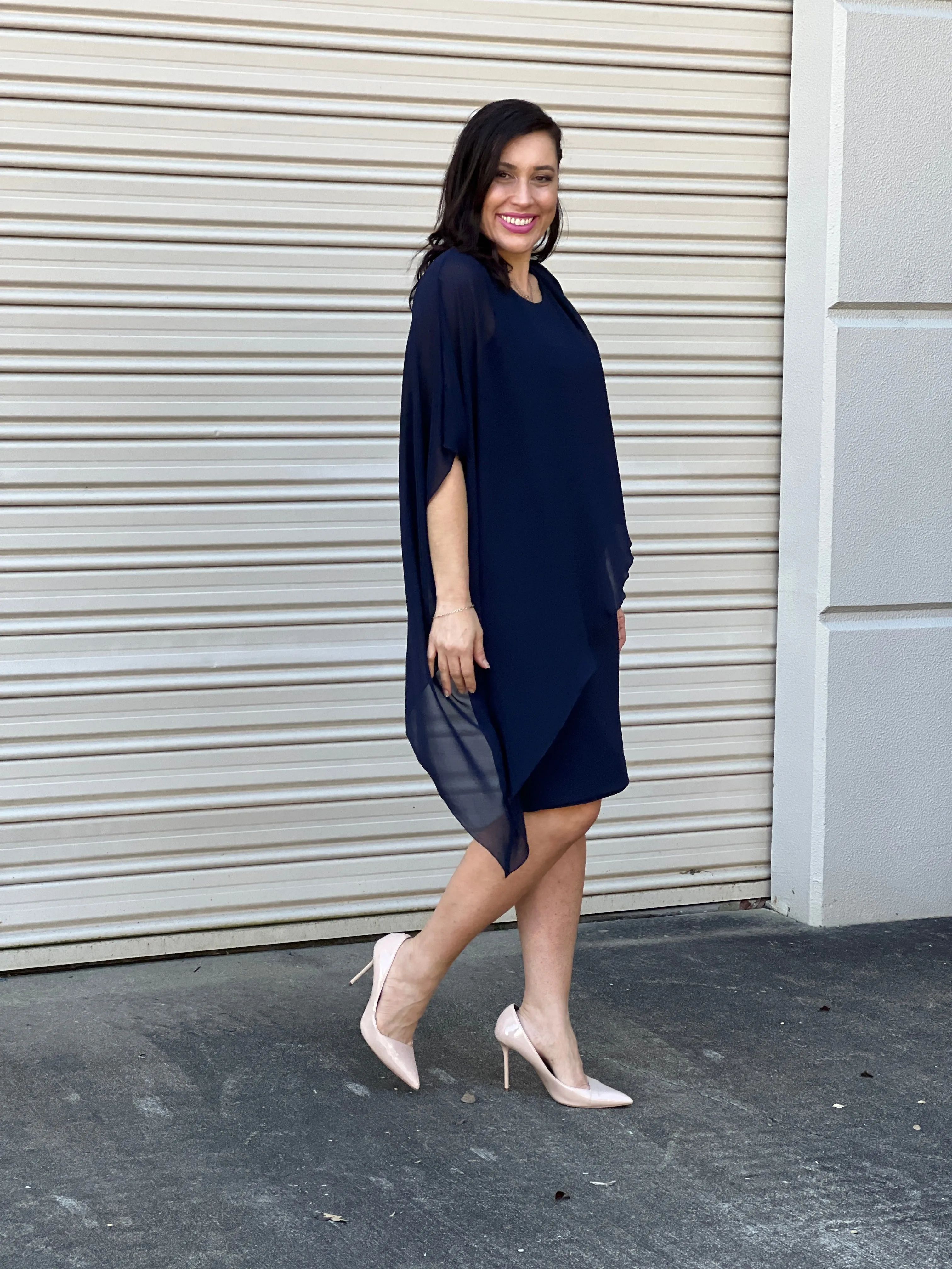 Irene Navy Evening Dress