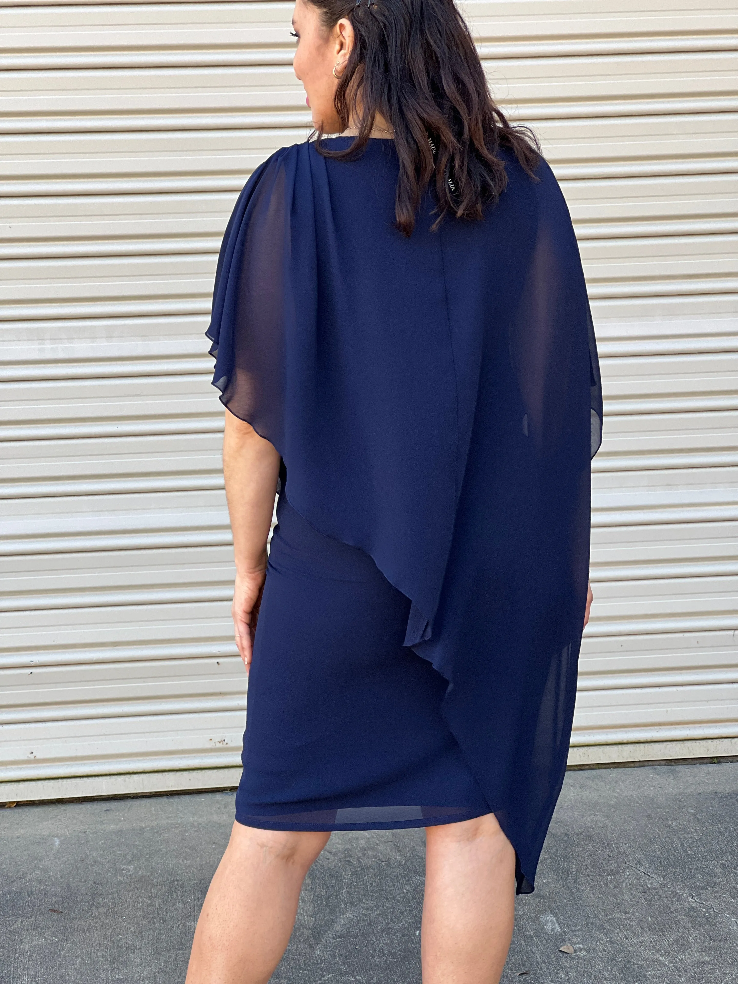Irene Navy Evening Dress