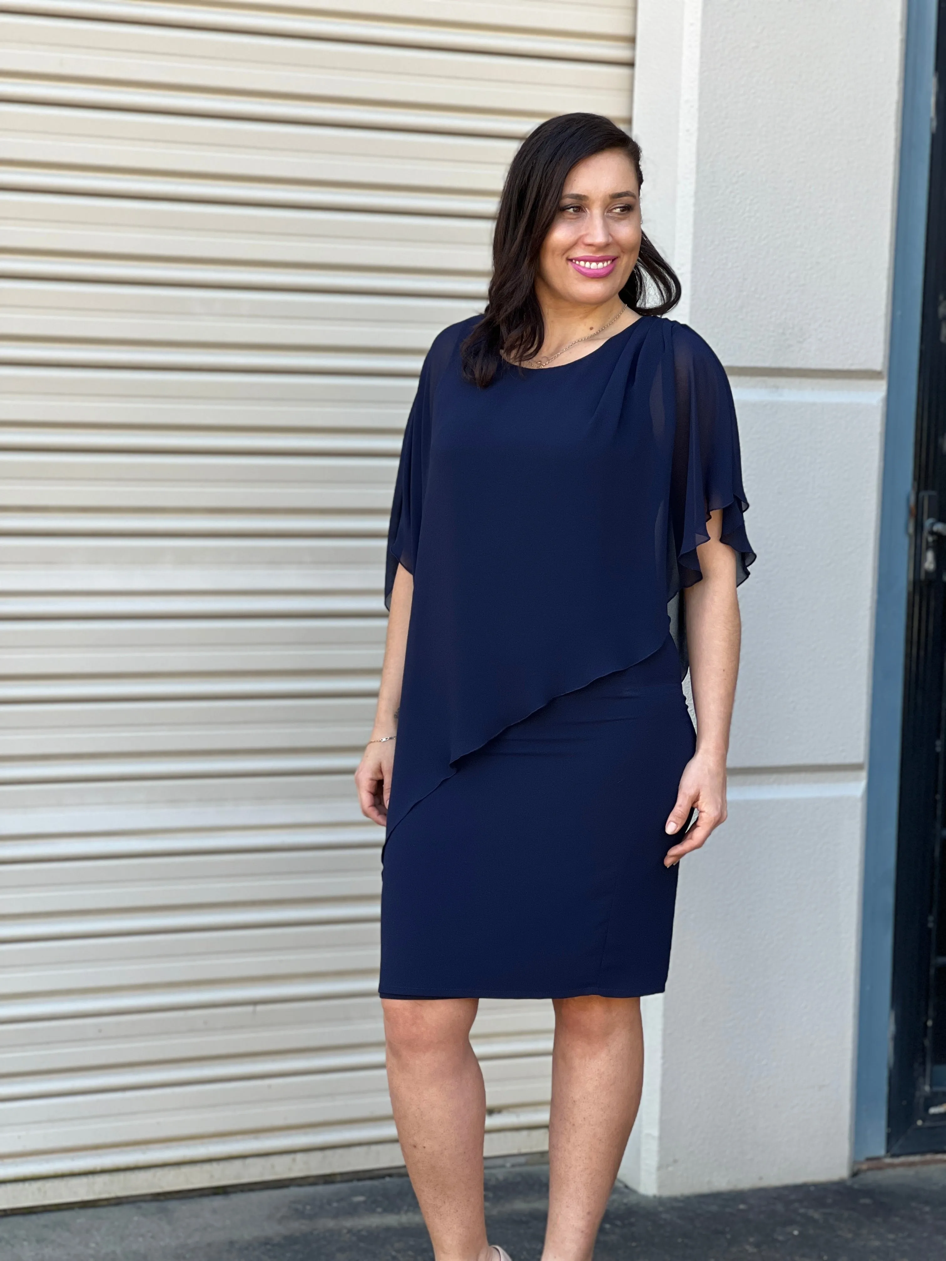 Irene Navy Evening Dress