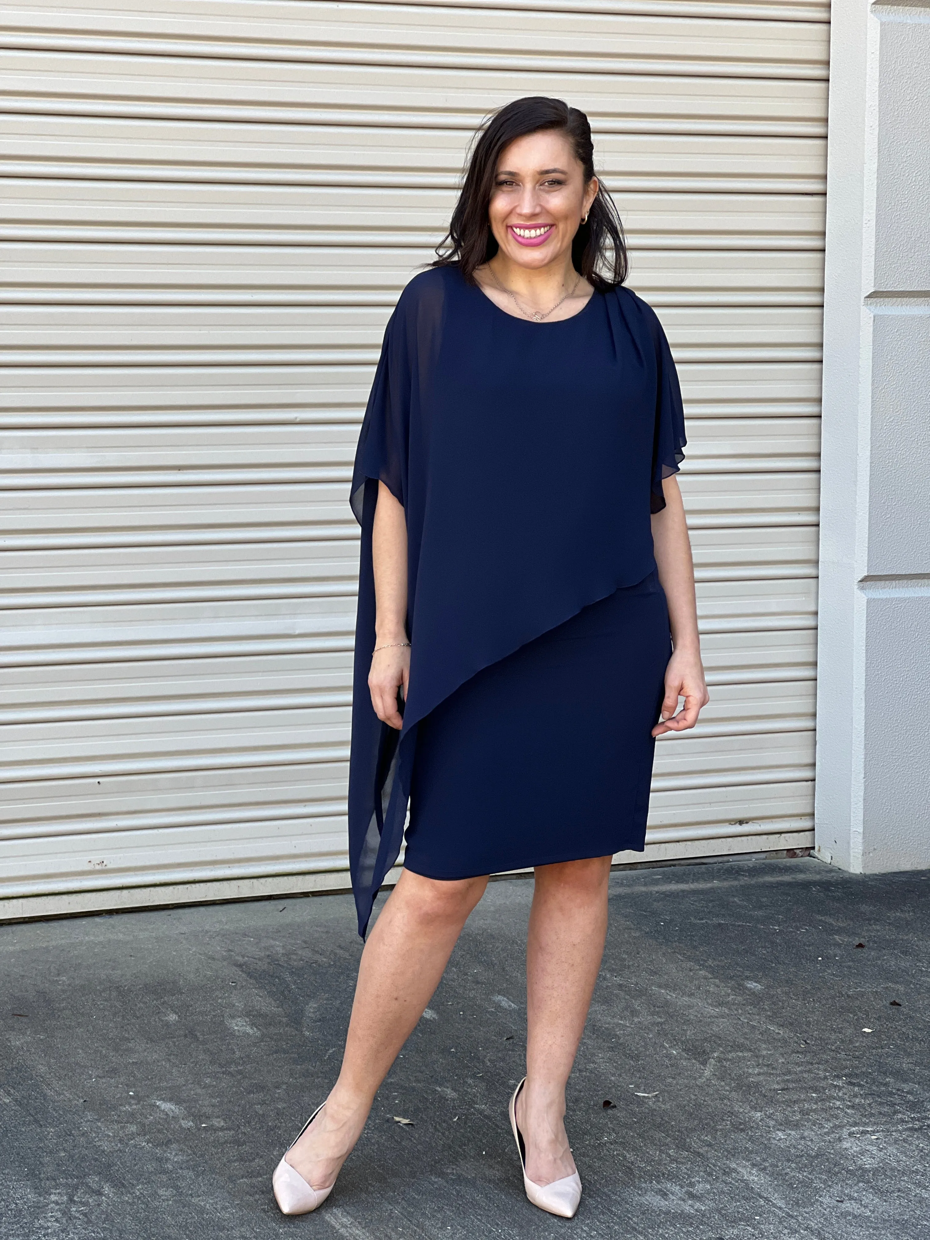 Irene Navy Evening Dress