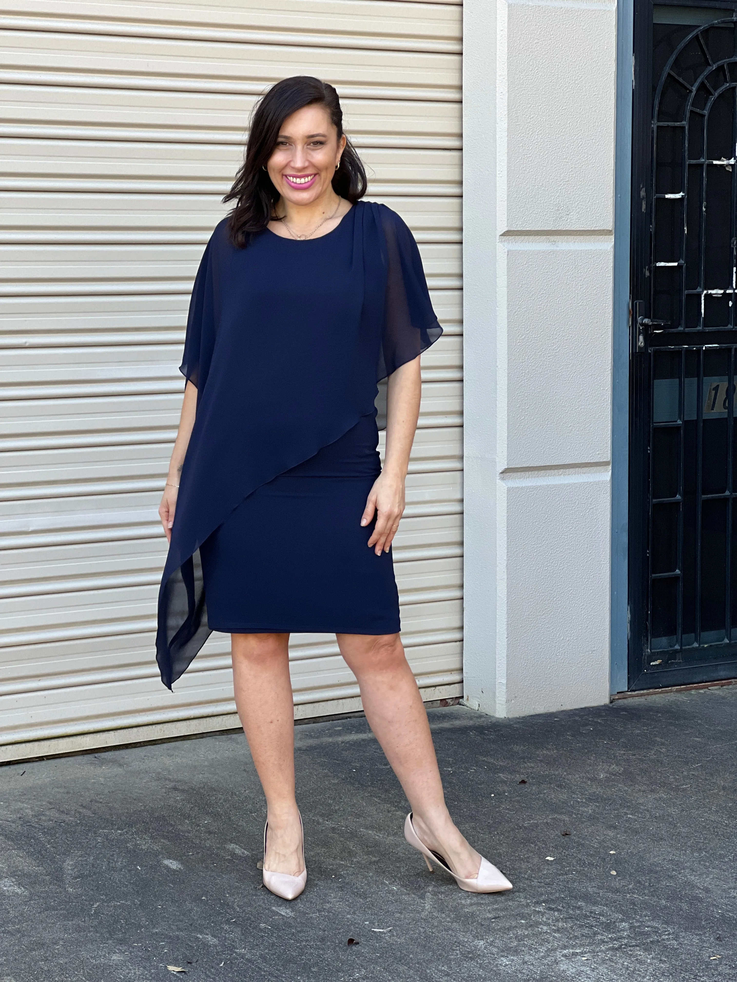 Irene Navy Evening Dress