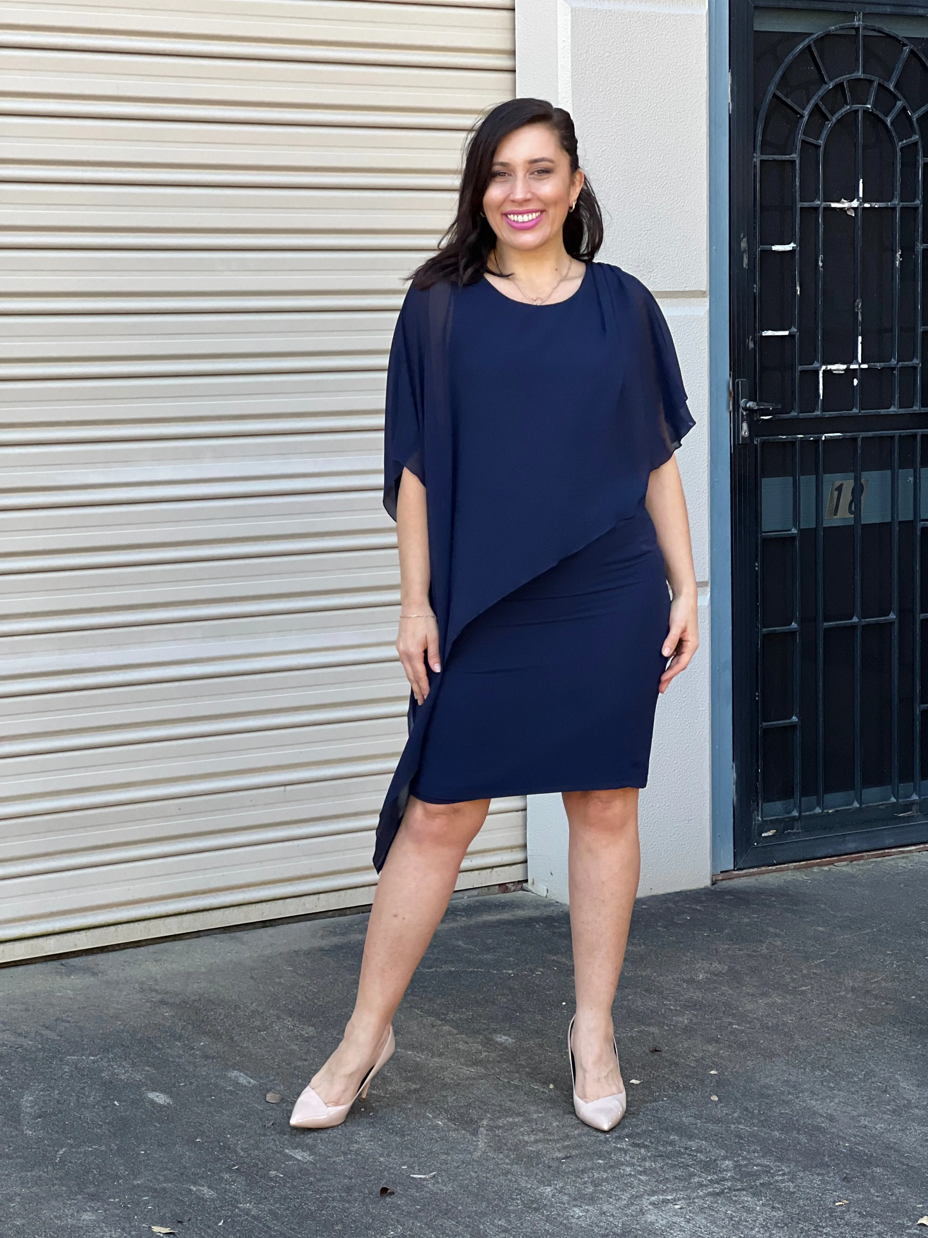 Irene Navy Evening Dress