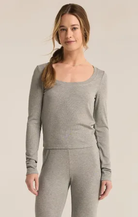 Leila Modal Rib Long Sleeve Top