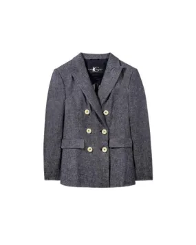 Luisa Cerano Linen Double Breasted Blazer