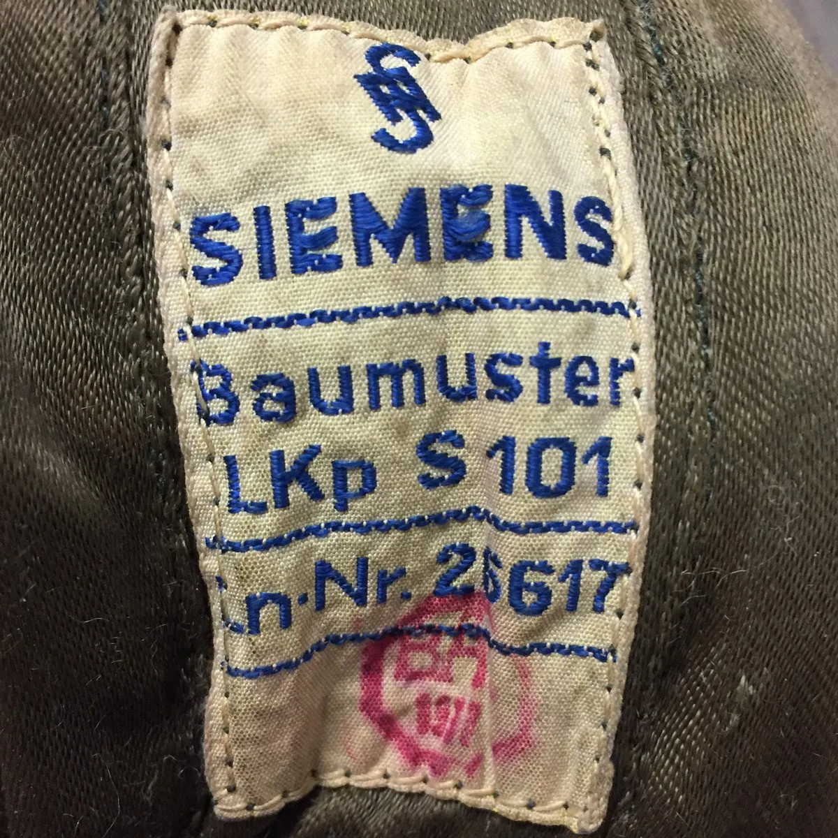 Original WWII 1937 German Luftwaffe LKP S101 Summer Pilot Flying Helmet with Throat Microphone and Earphones