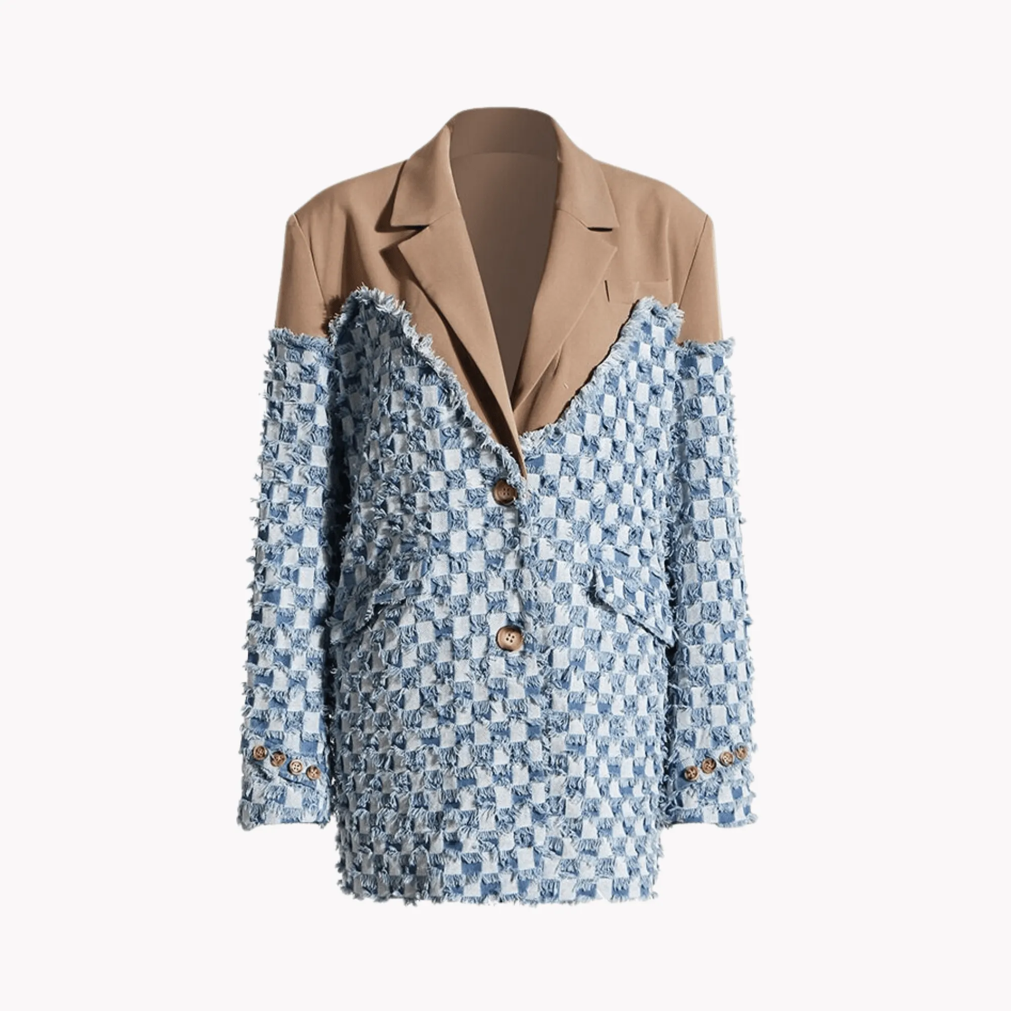 Pre Order:  Denim Contrast Blazer - @itstashawna