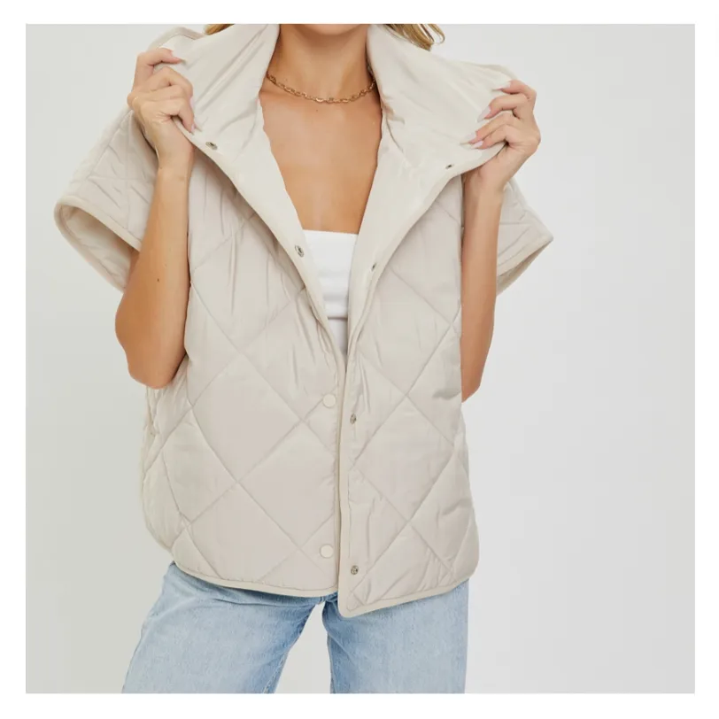 Quilted Padded Poncho