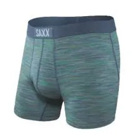 Saxx Men's Vibe Boxer - No Fly/Dark Denim Space Dye