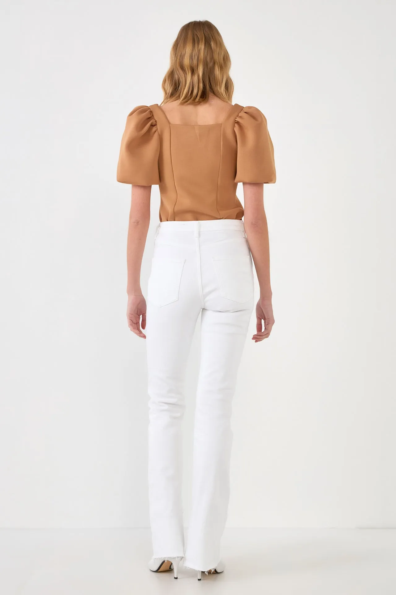 Scuba Puff Sleeve Top