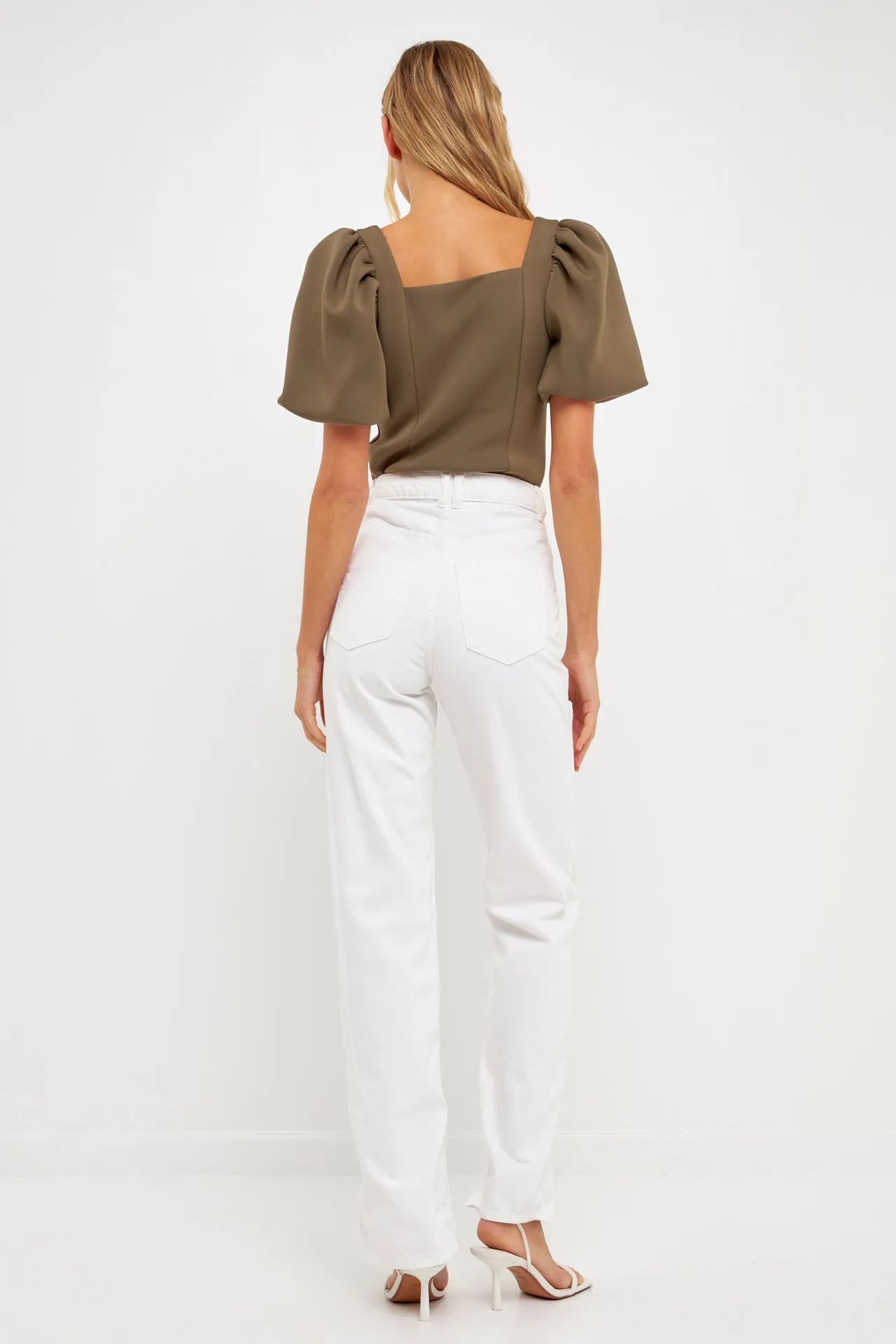 Scuba Puff Sleeve Top