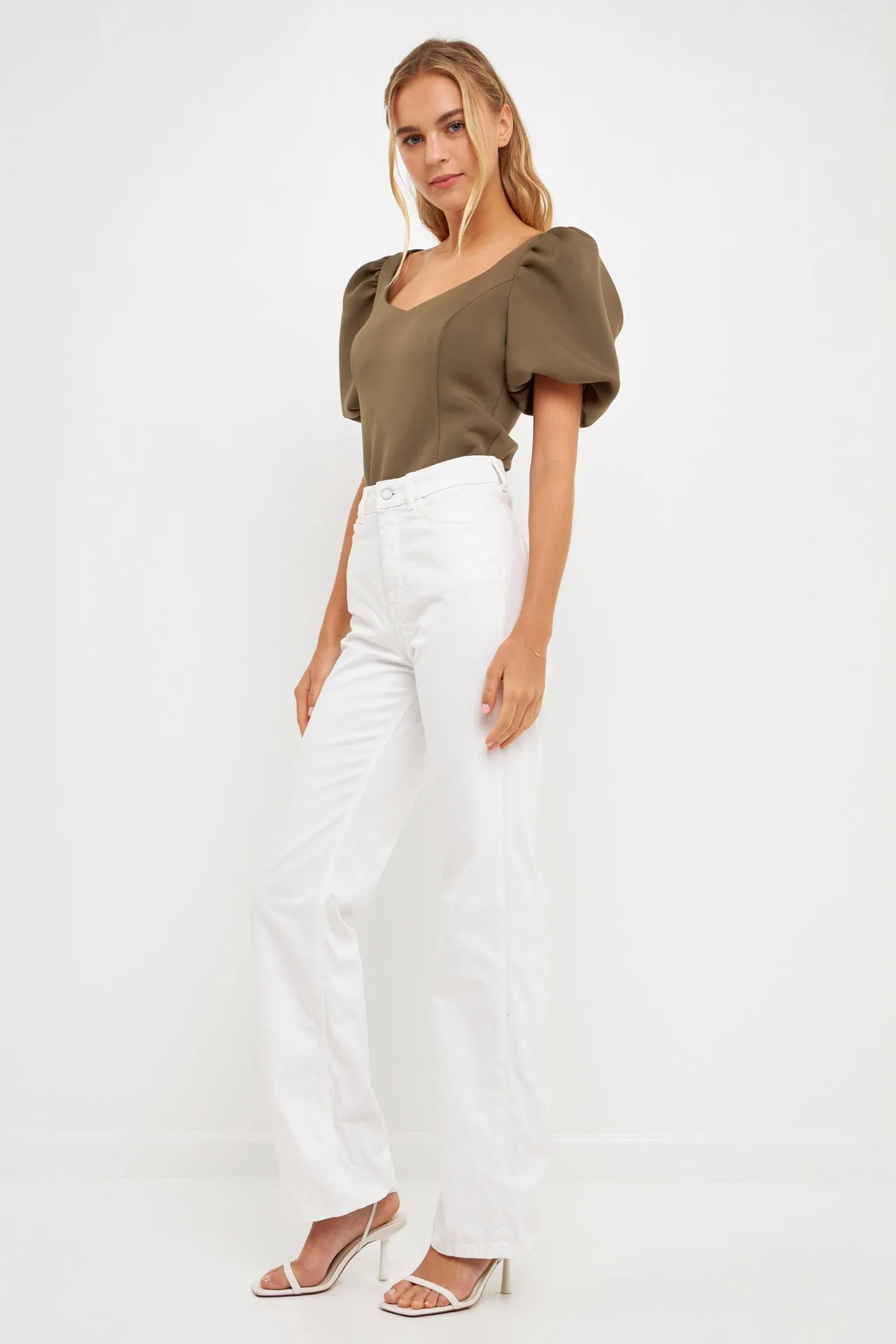 Scuba Puff Sleeve Top