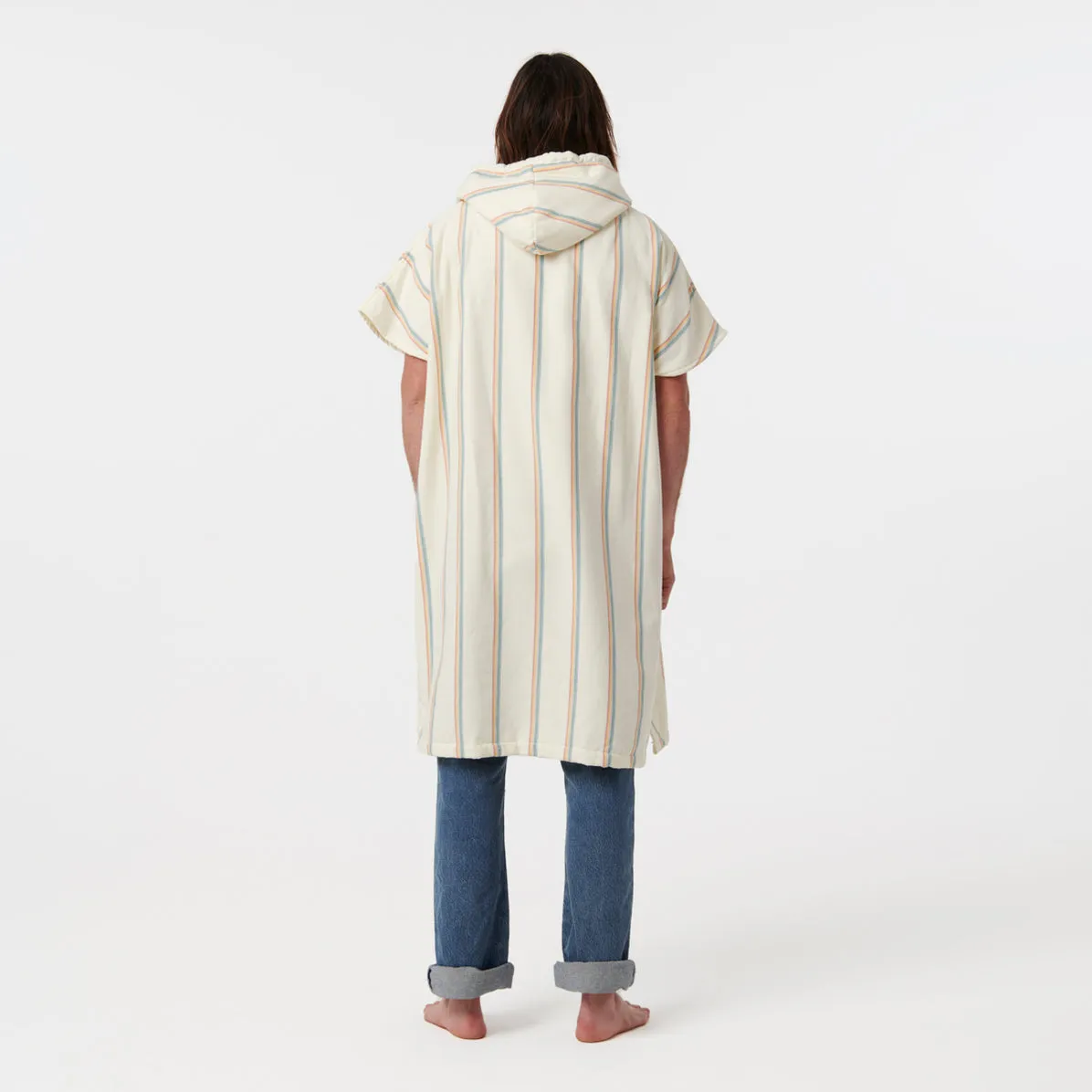 Slowtide Baja Stripe LG/XL Poncho-Cream