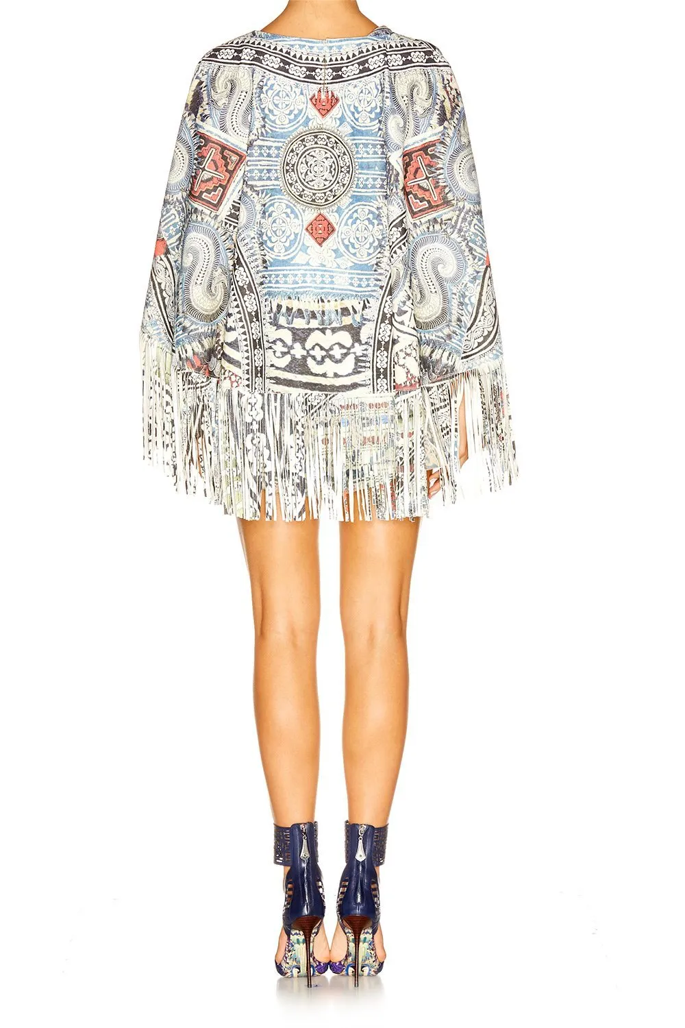 SUEDE PONCHO WITH FRINGING TEACHER'S PET