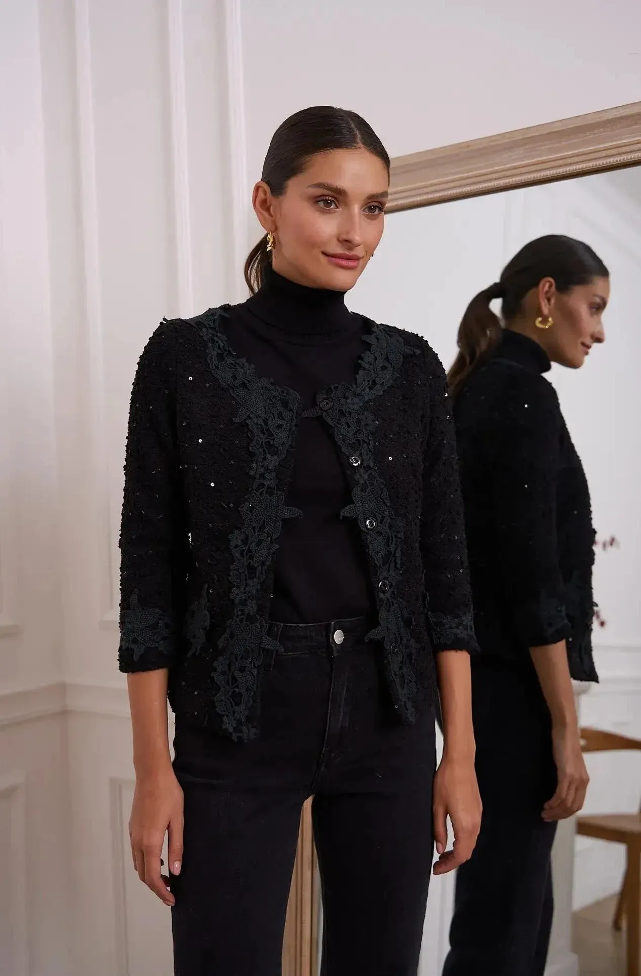 The Ines Tweed and Lace Jacket