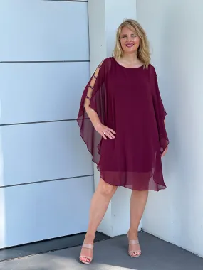 Una Burgundy Evening Dress