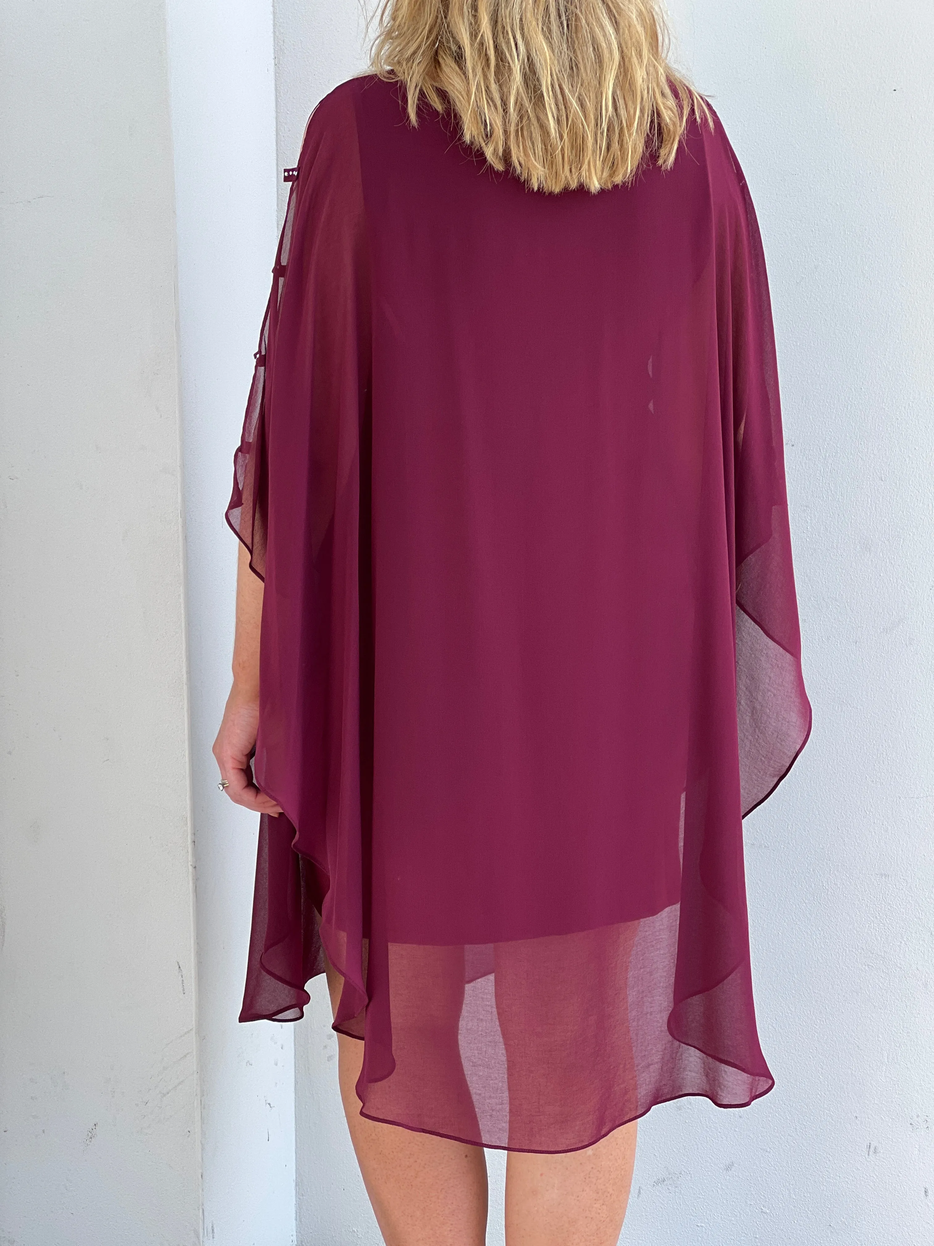 Una Burgundy Evening Dress