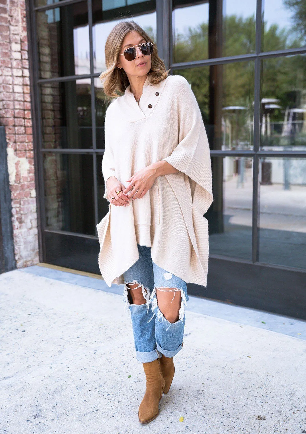 Woodland Pullover Sweater Poncho