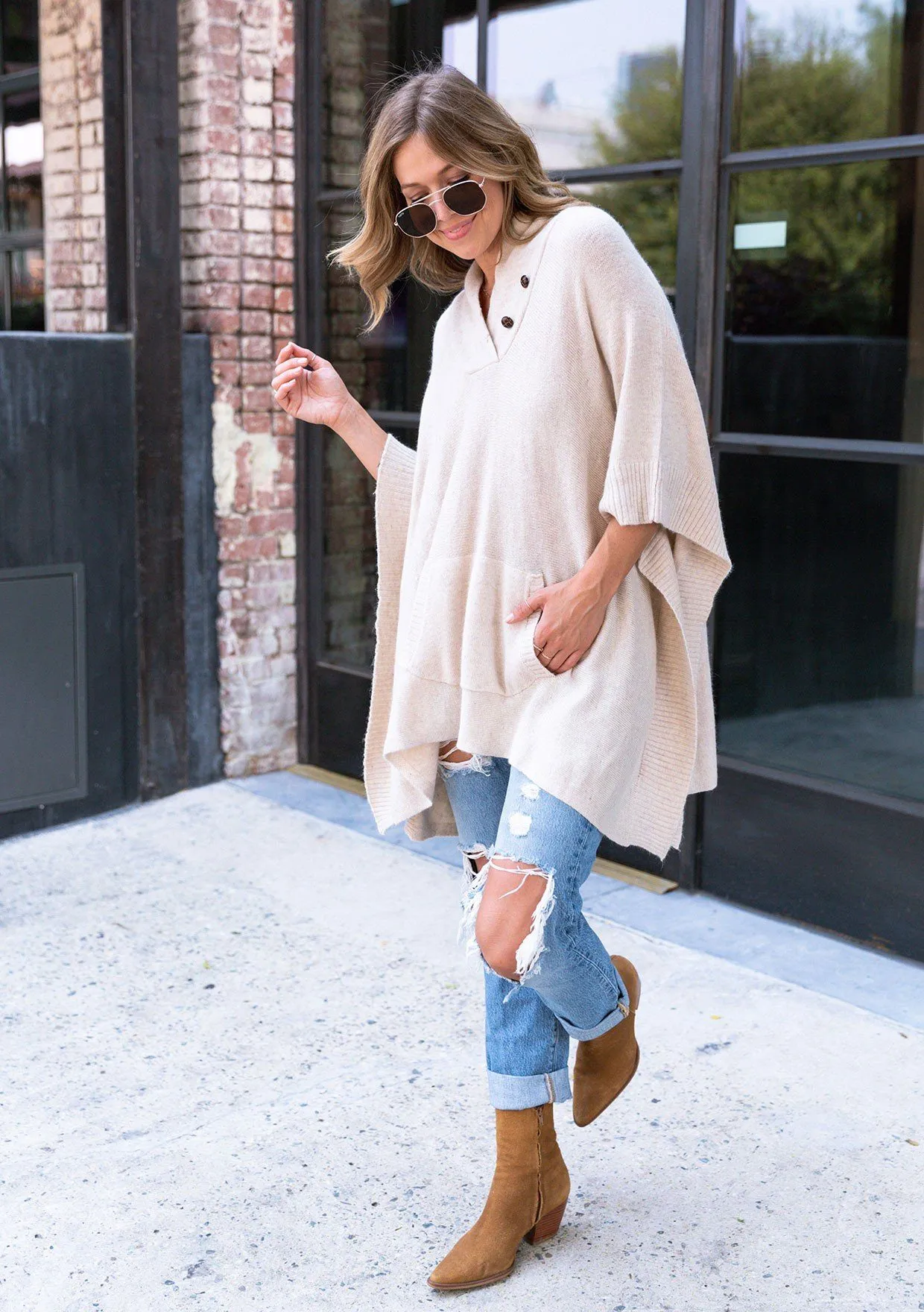 Woodland Pullover Sweater Poncho