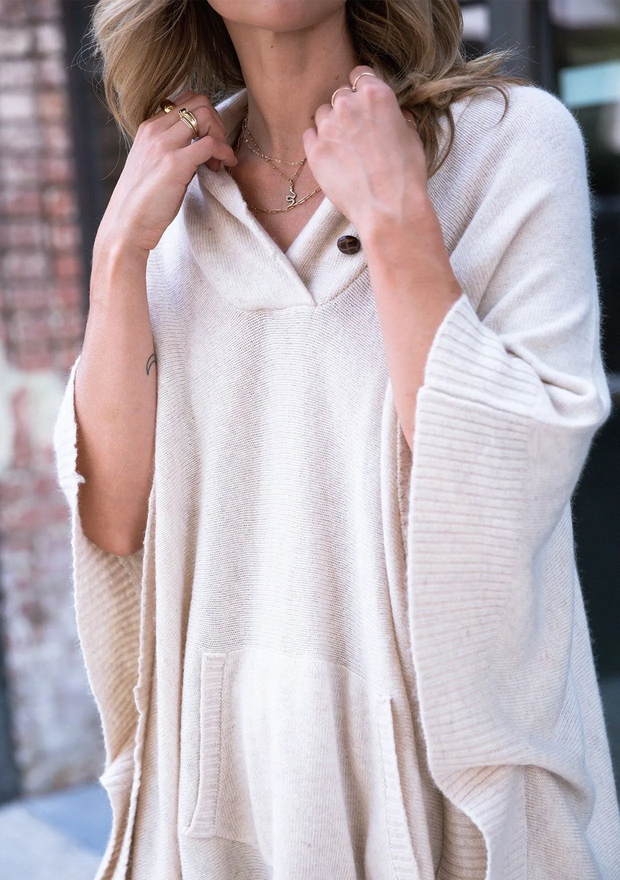 Woodland Pullover Sweater Poncho